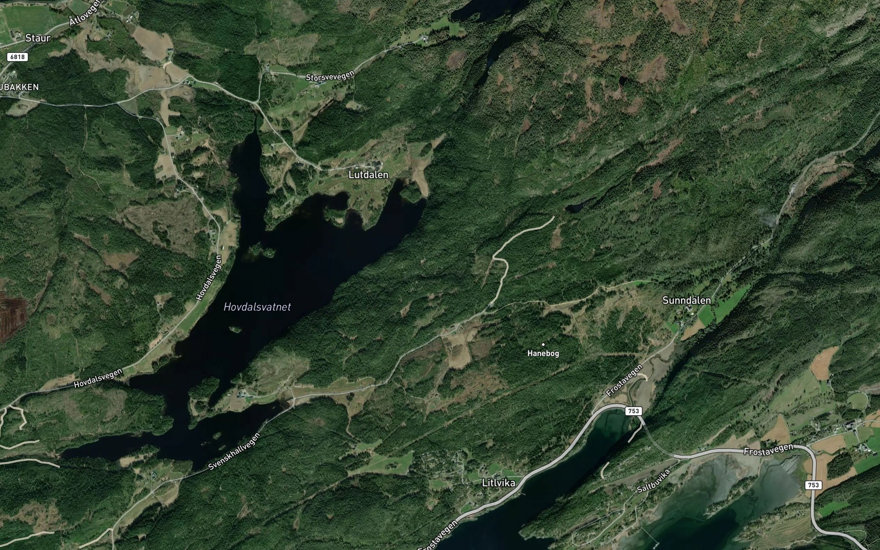 Satellite map of the Lagkastbekken