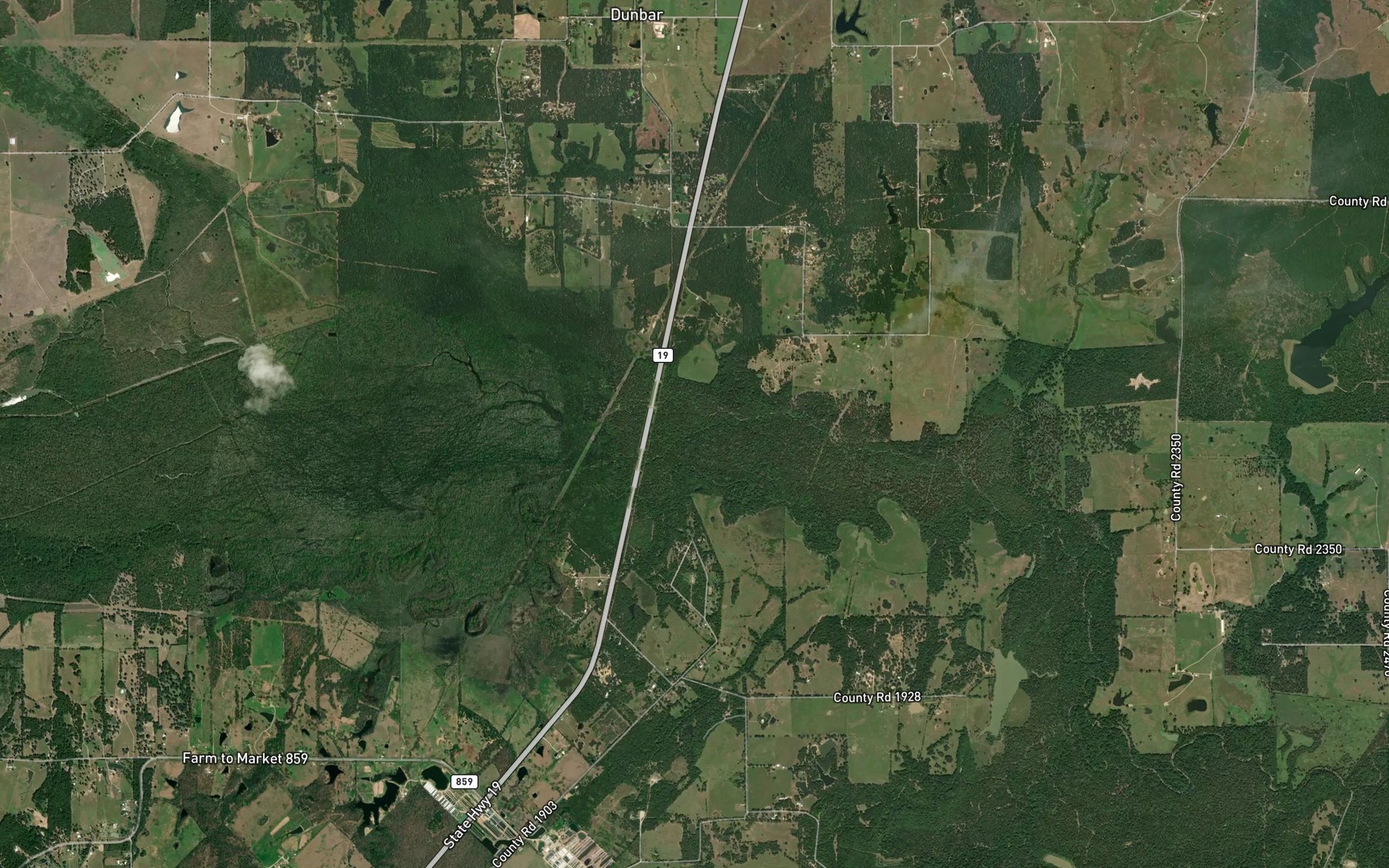 Satellite map of the Yellow Steer Slough
