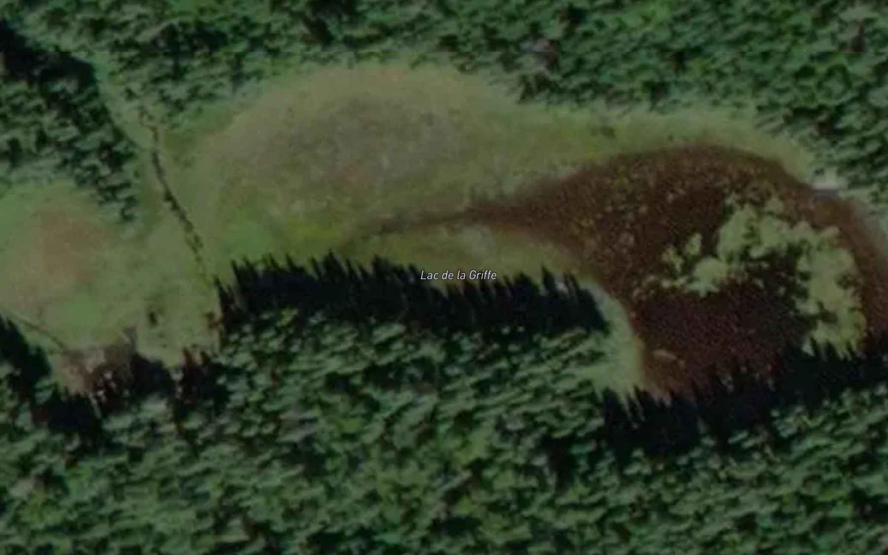 Satellite map of the Lac de la Griffe