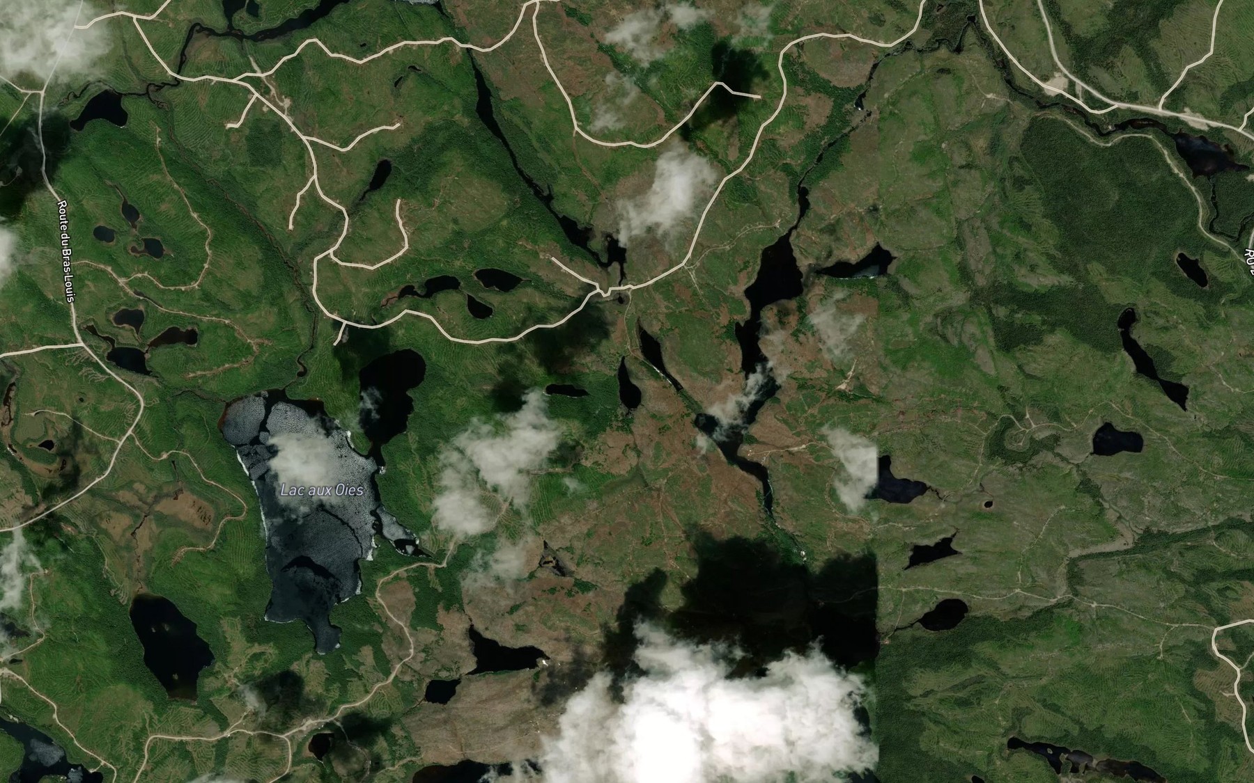 Satellite map of the Petit lac Marcel