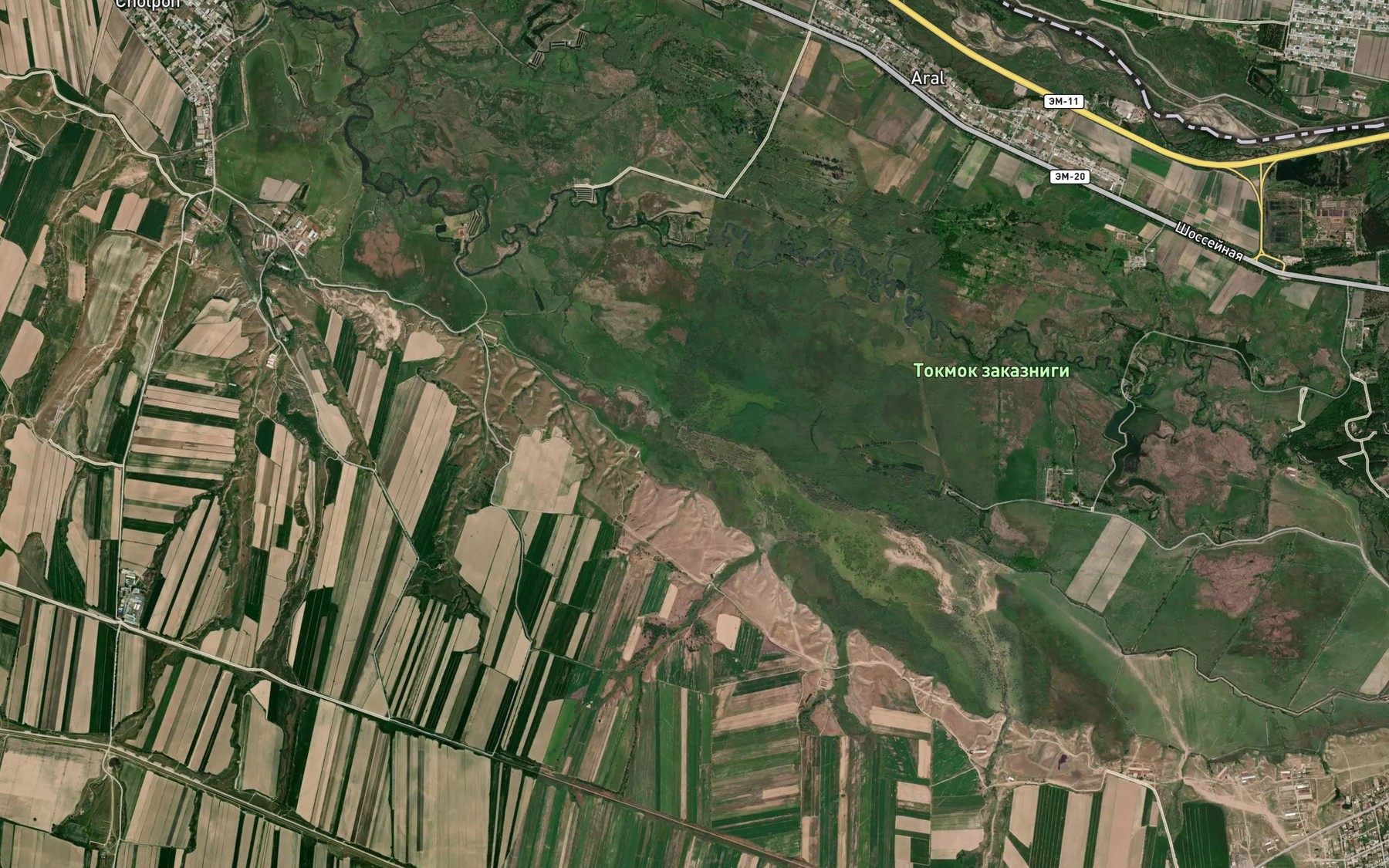 Satellite map of the Aryk Chernyy Klyuch