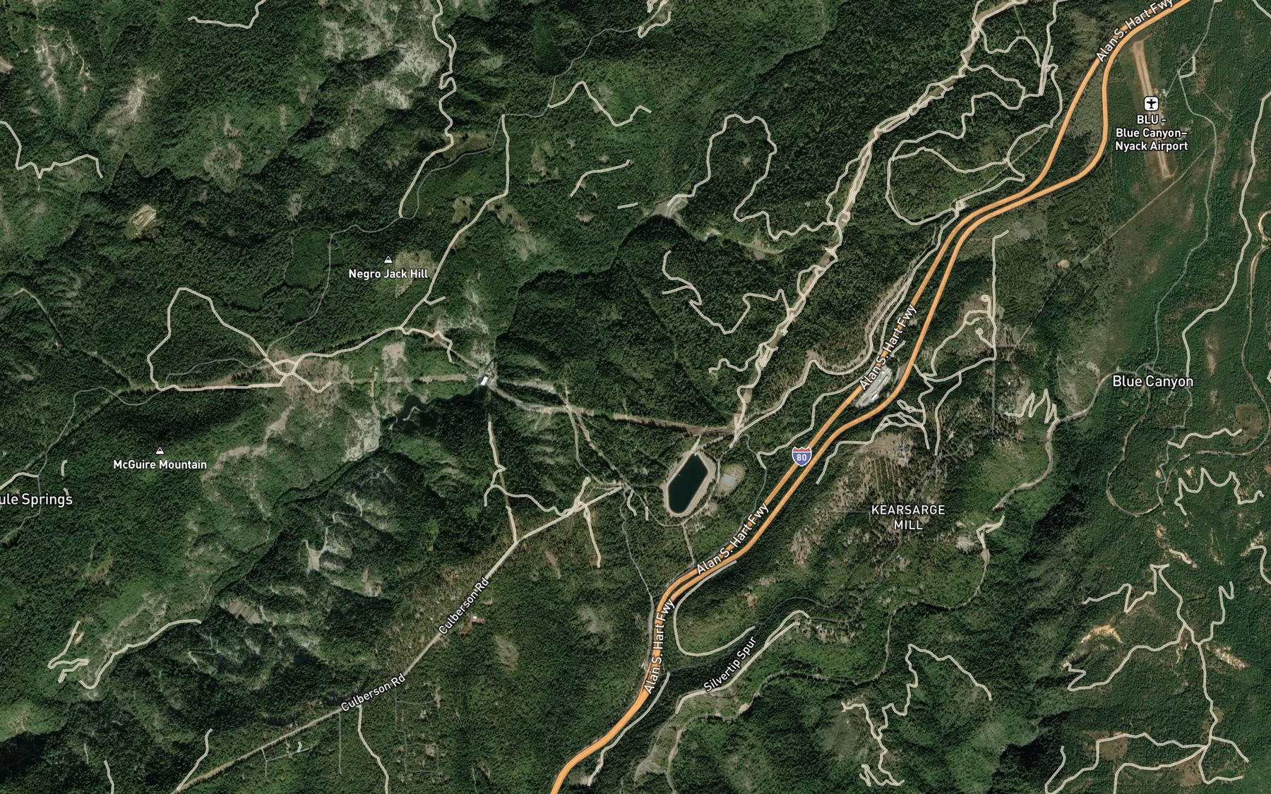 Satellite map of the Upper Boardman Canal