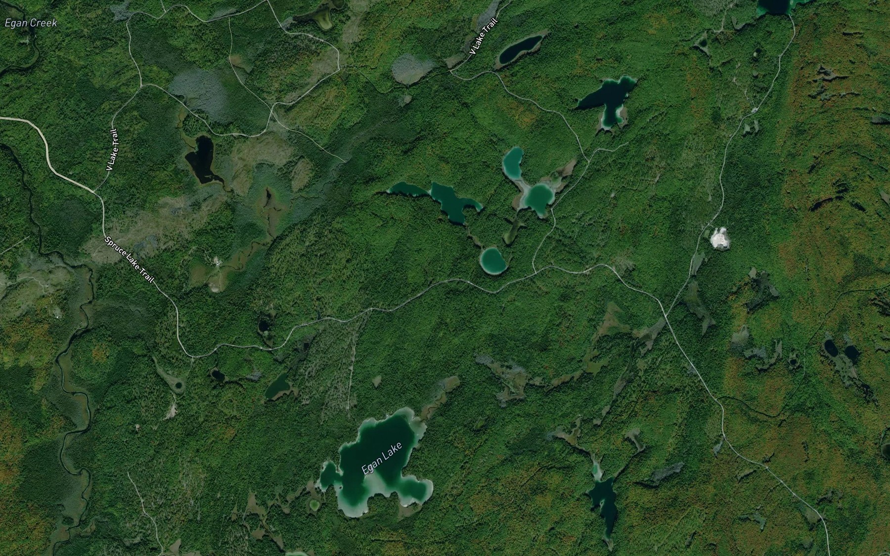 Satellite map of the The Chain Lakes