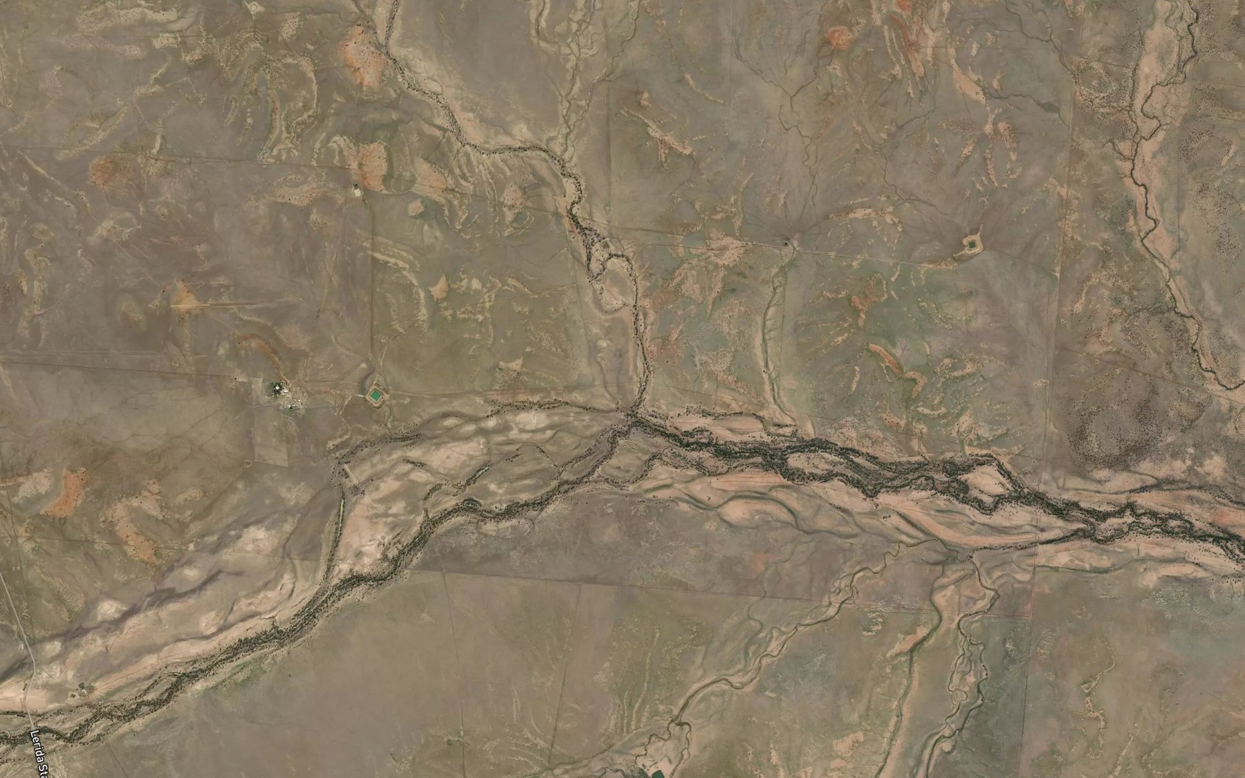 Satellite map of the Cattle Creek