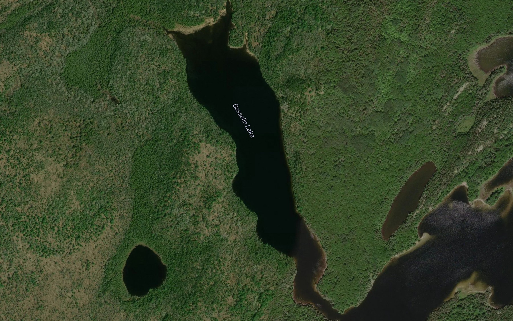 Satellite map of the Gosselin Lake