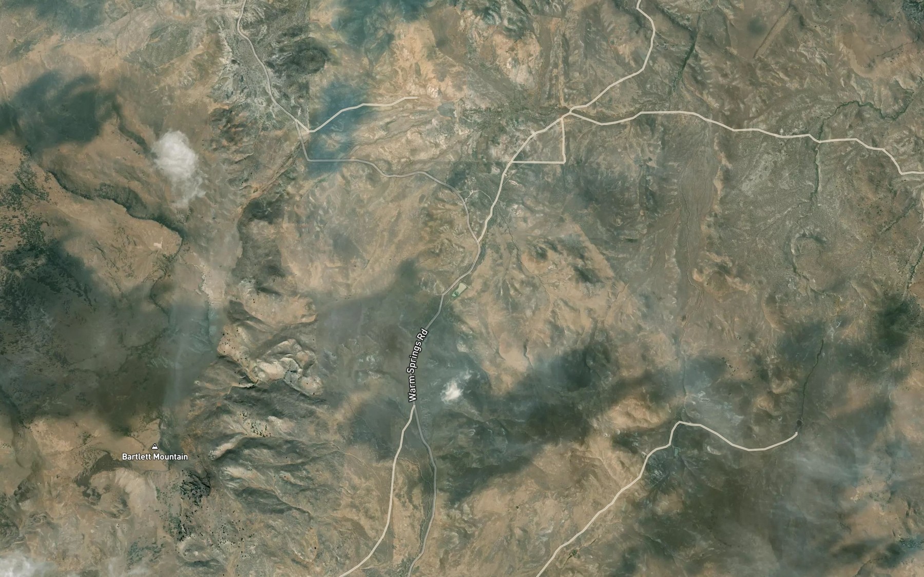 Satellite map of the Dirt Reservoir