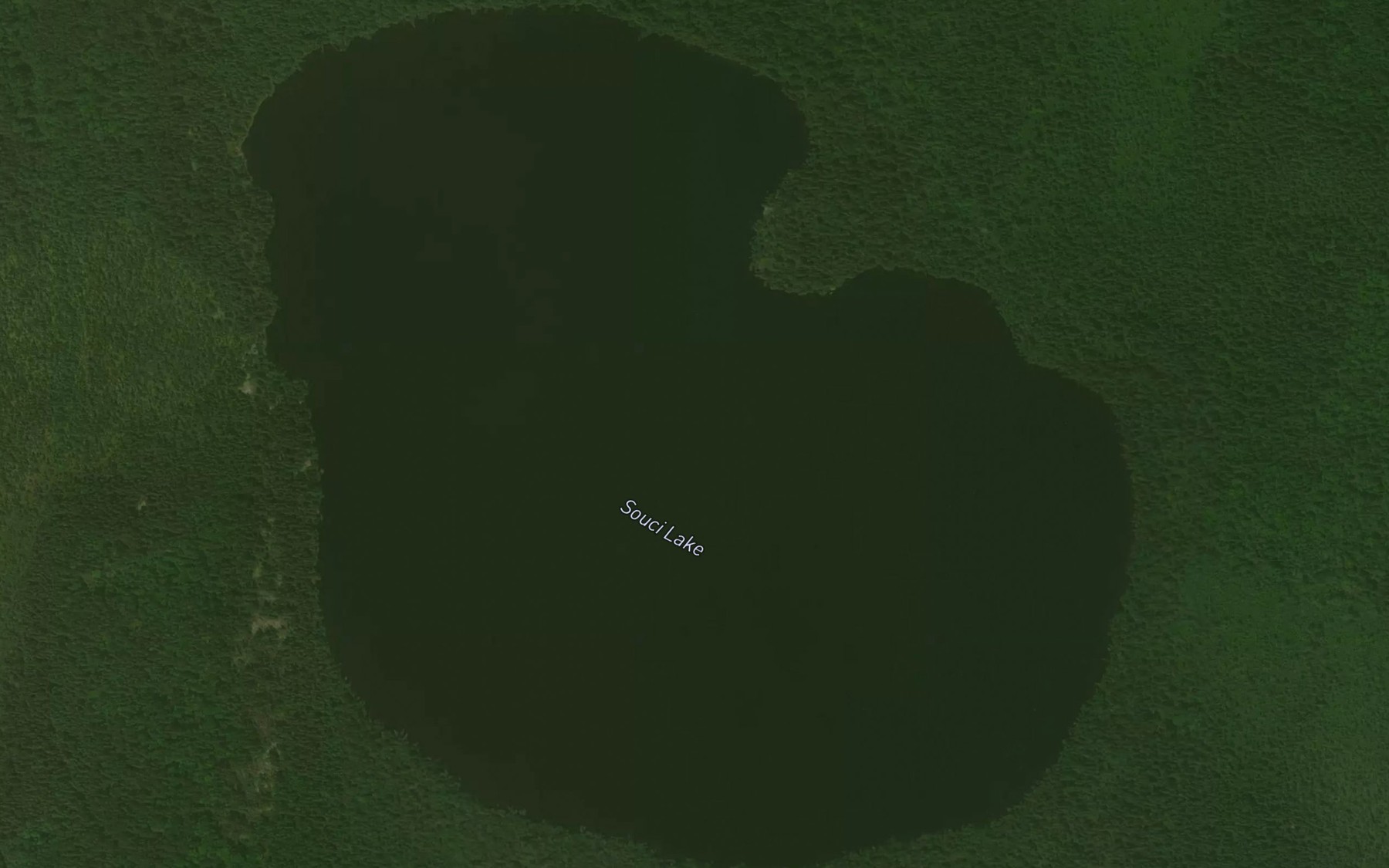 Satellite map of the Souci Lake