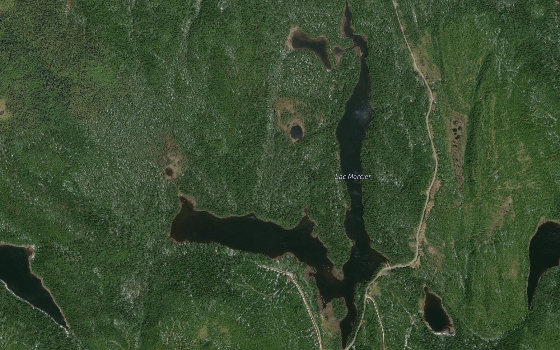 Satellite map of the Lac Mercier