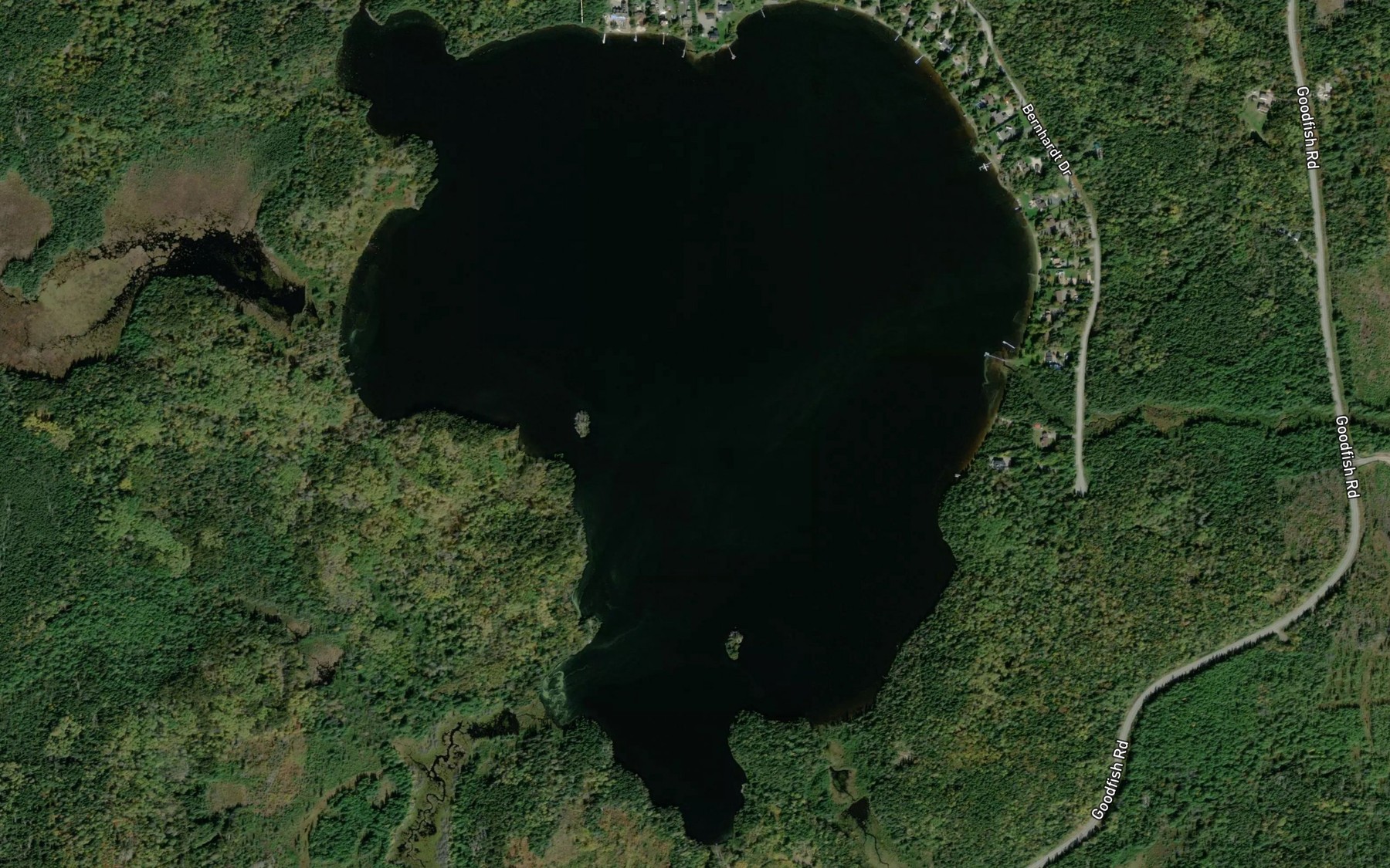 Satellite map of the Goodfish Lake