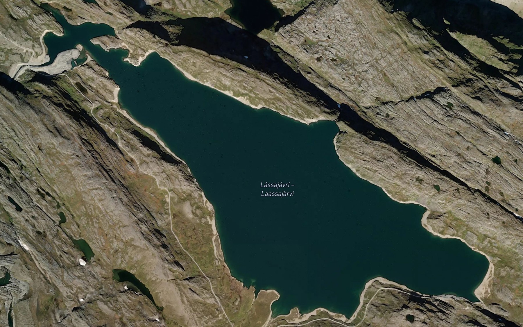 Satellite map of the Lassajavri