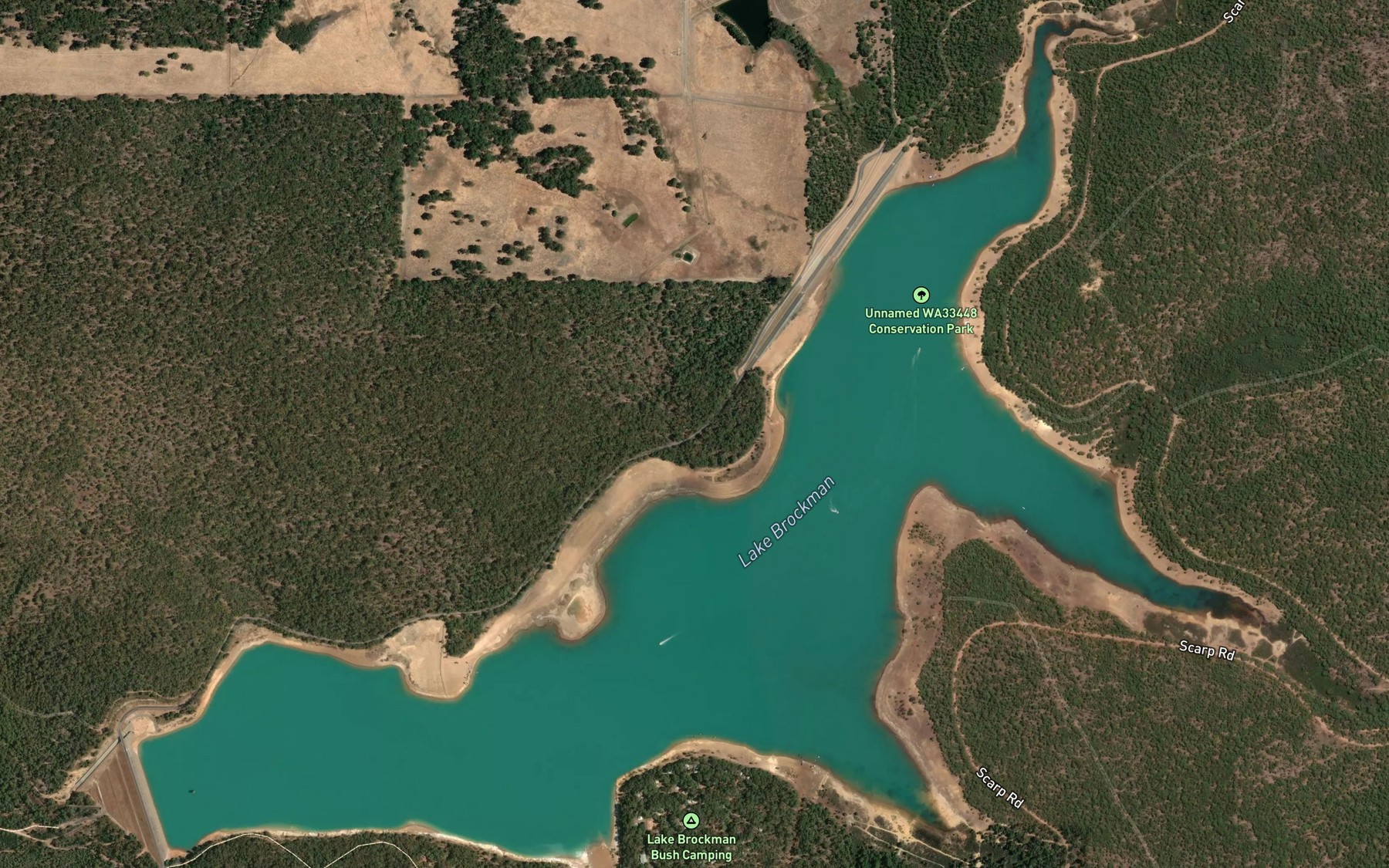 Satellite map of the Lake Brockman
