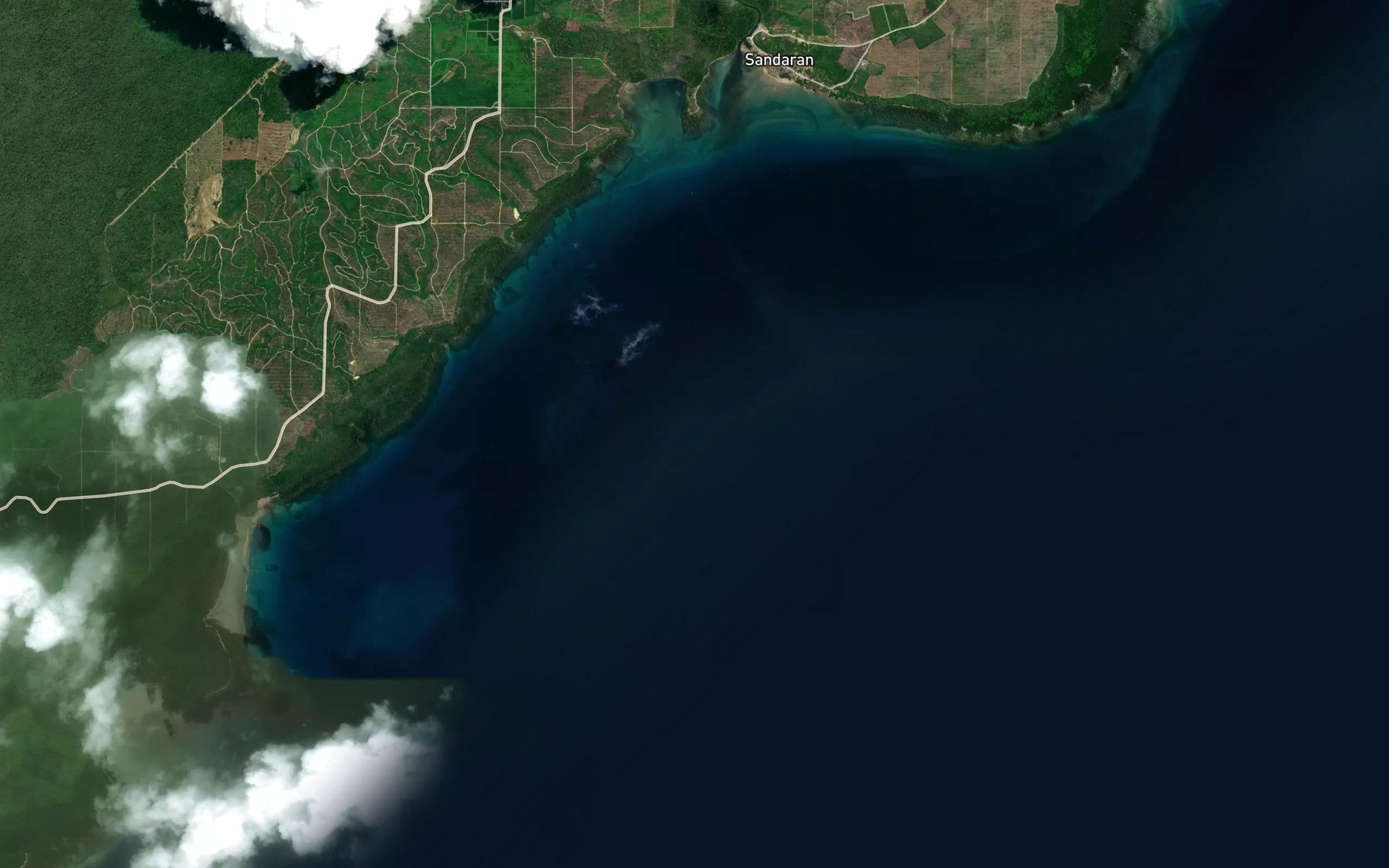 Satellite map of the Teluk Sandaran