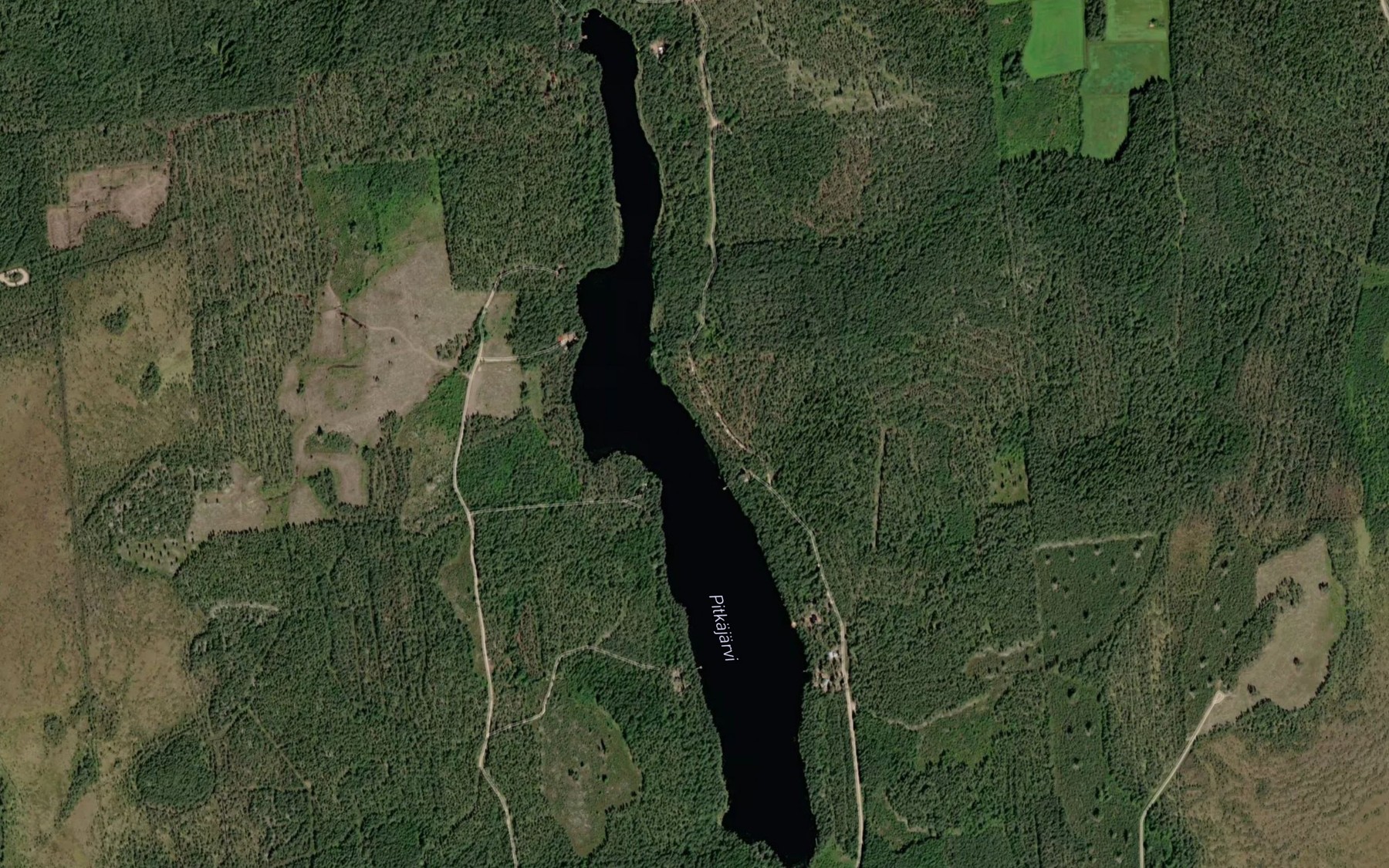 Satellite map of the Pitkajarvi