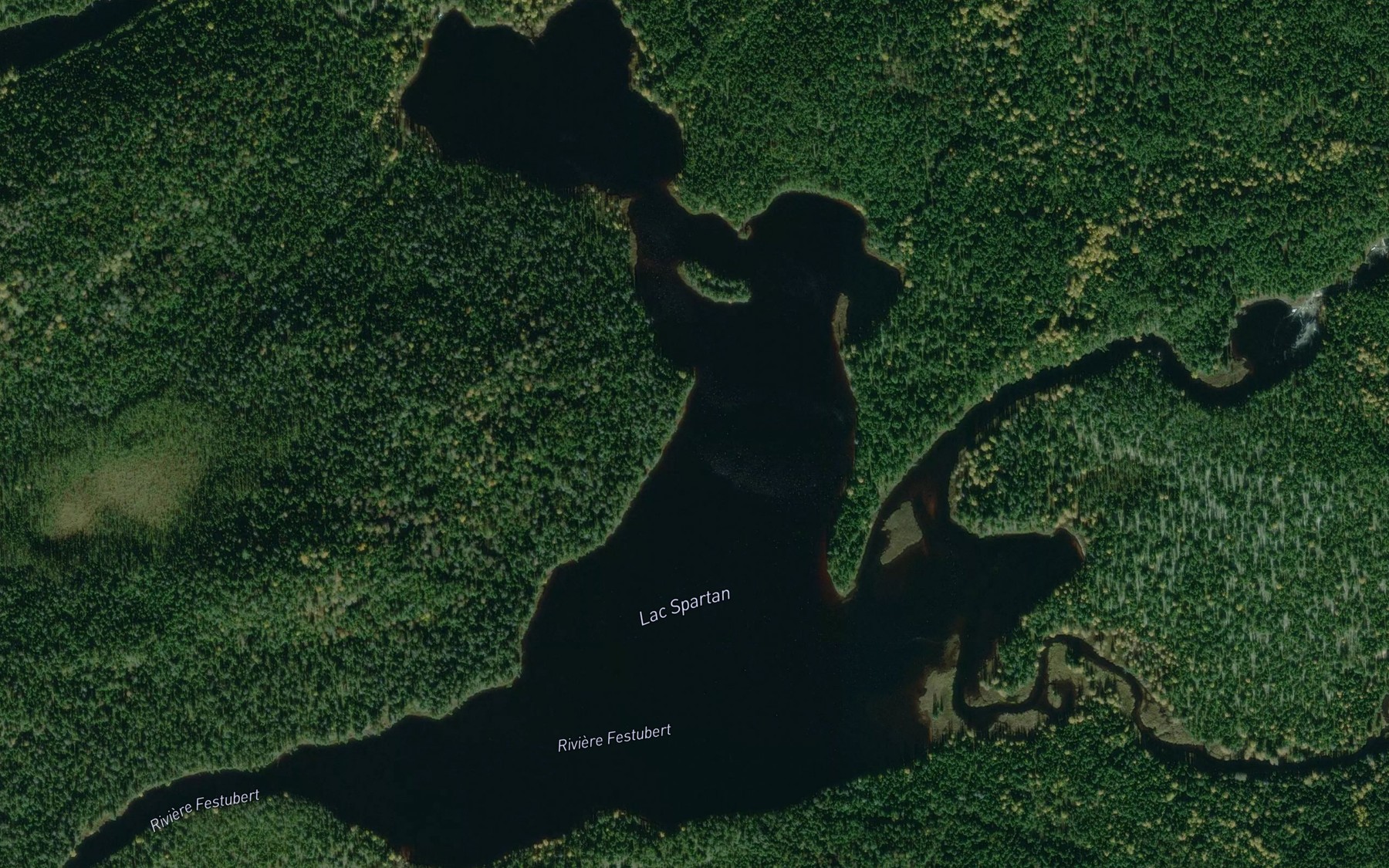 Satellite map of the Lac Spartan