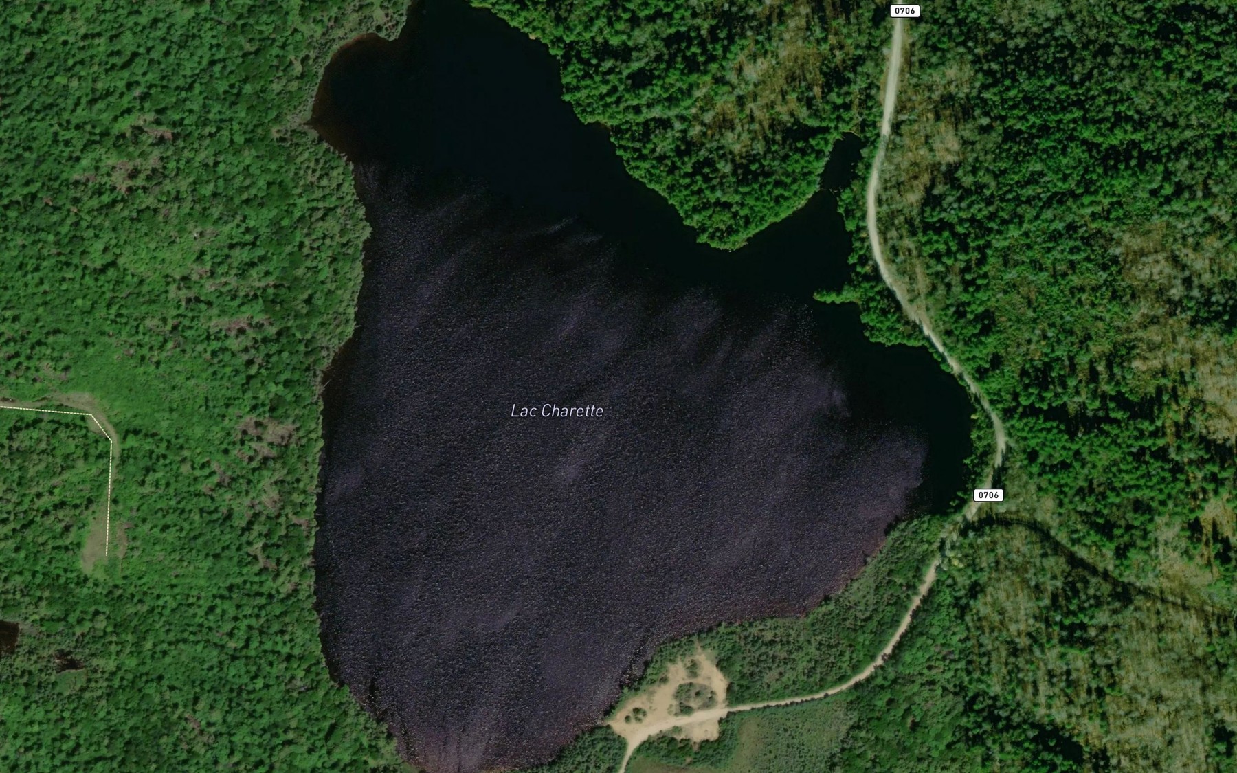 Satellite map of the Lac Charette