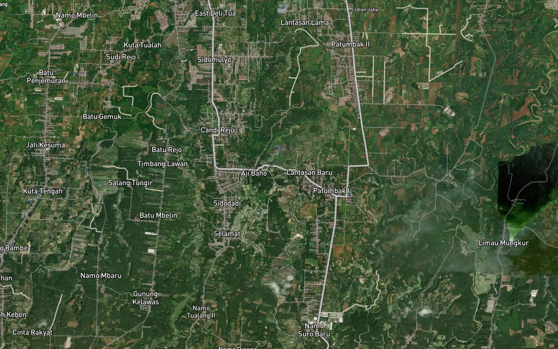 Satellite map of the Lau Seruai