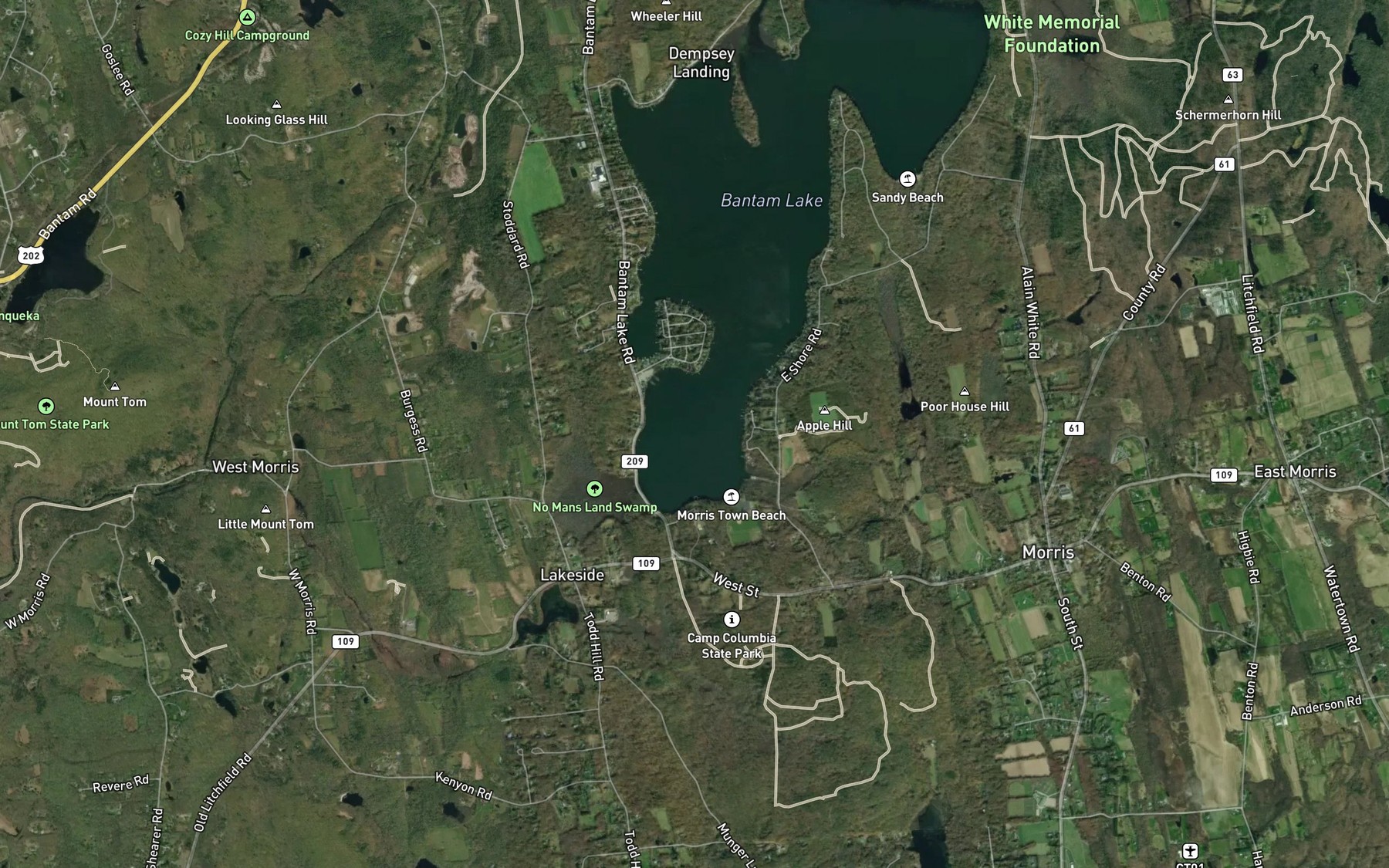 Satellite map of the South Bay