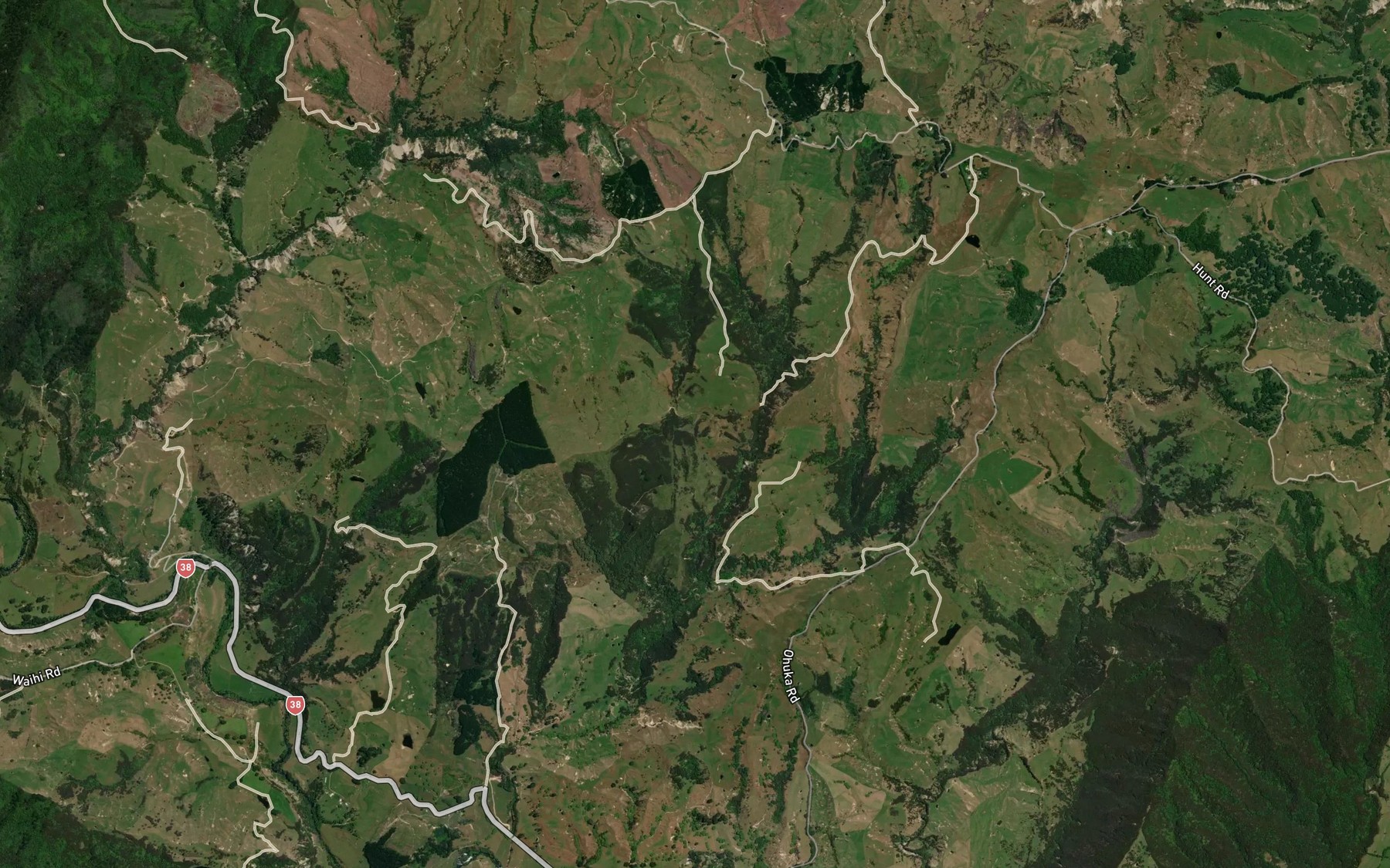 Satellite map of the Mangapapa Stream