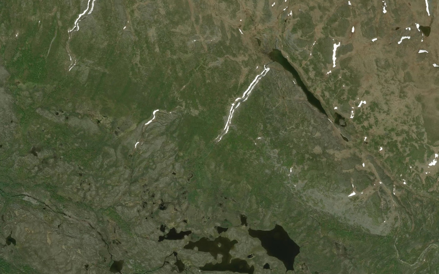 Satellite map of the Heargejohka