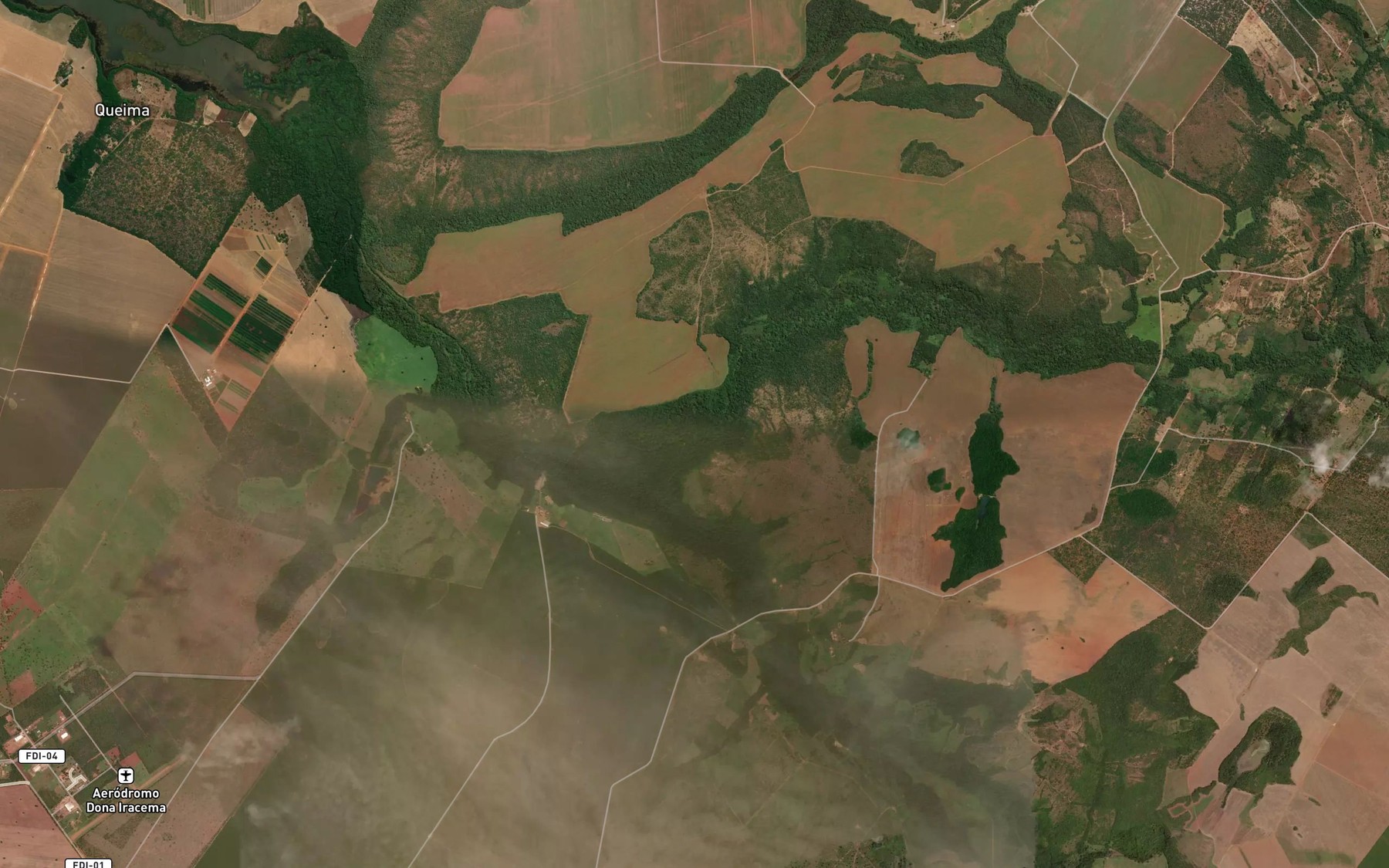 Satellite map of the Corrego Moleque