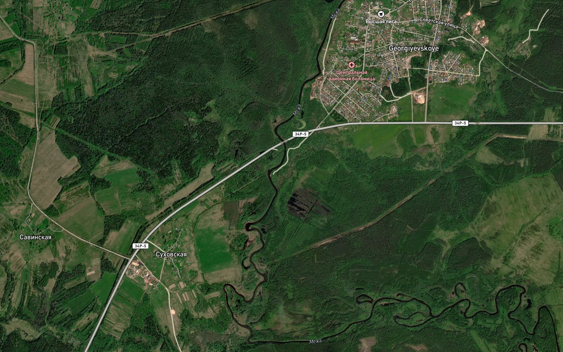 Satellite map of the Georgiyevitsa