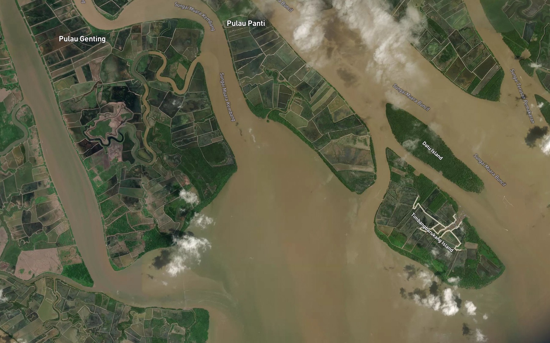 Satellite map of the Muara Bakapai Lama