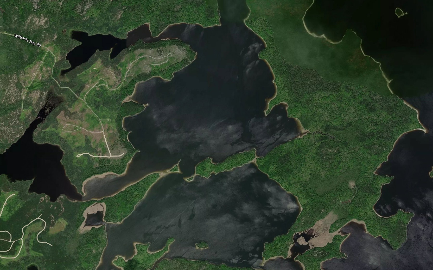 Satellite map of the Williams Bay