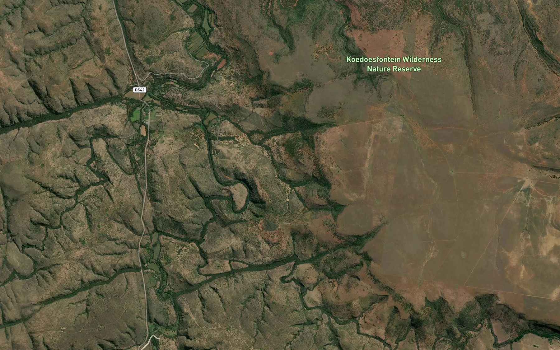 Satellite map of the Hartmanskloof