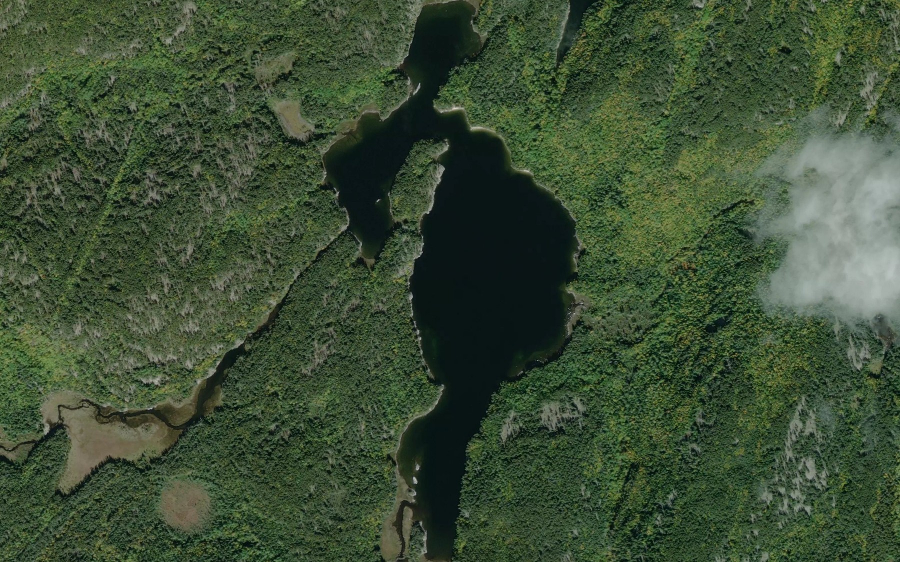 Satellite map of the North Soldier Lake
