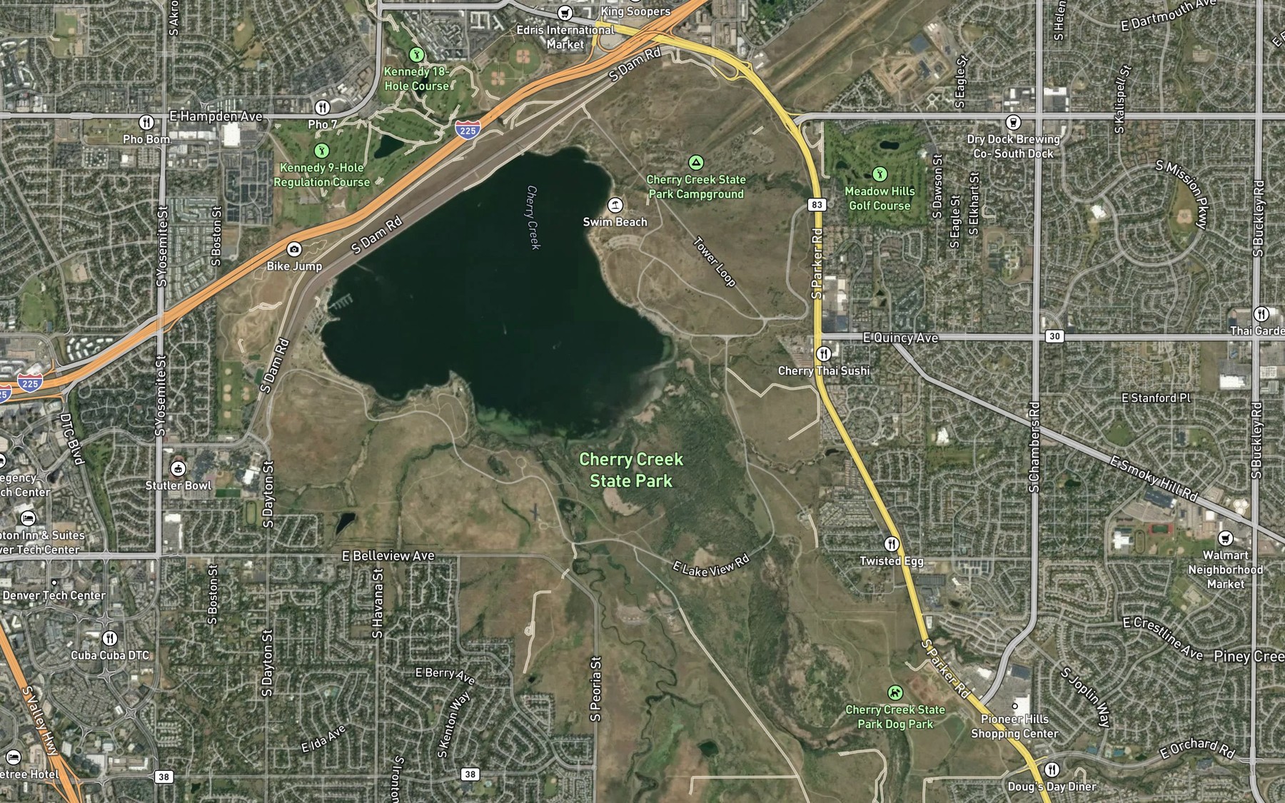 Satellite map of the Spot 6
