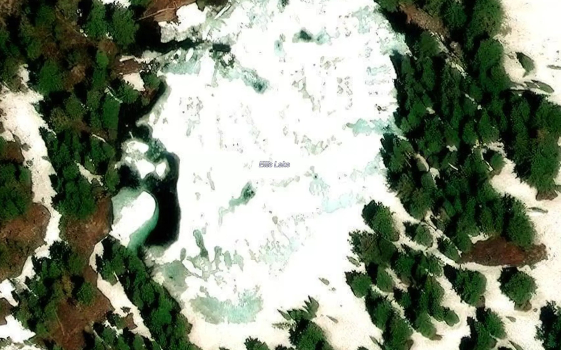 Satellite map of the Ellis Lake
