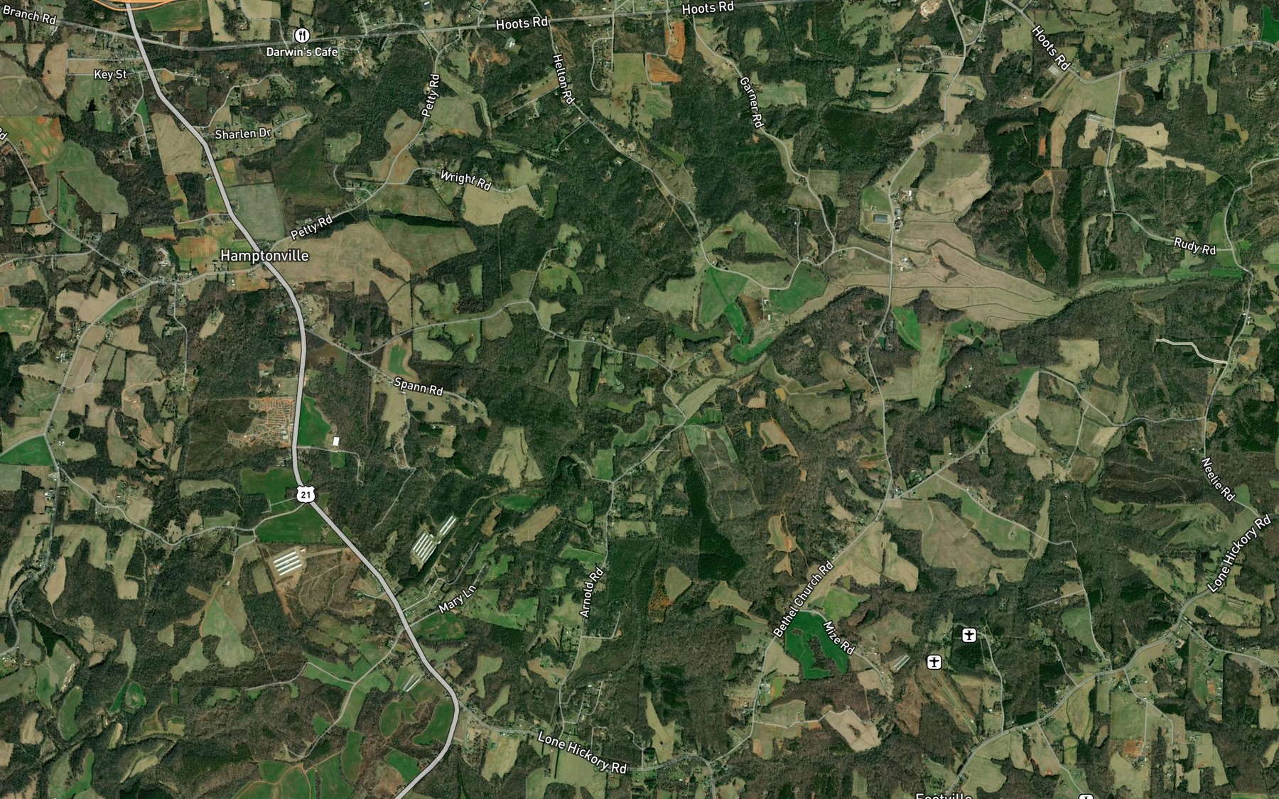Satellite map of the William Arnold Lake