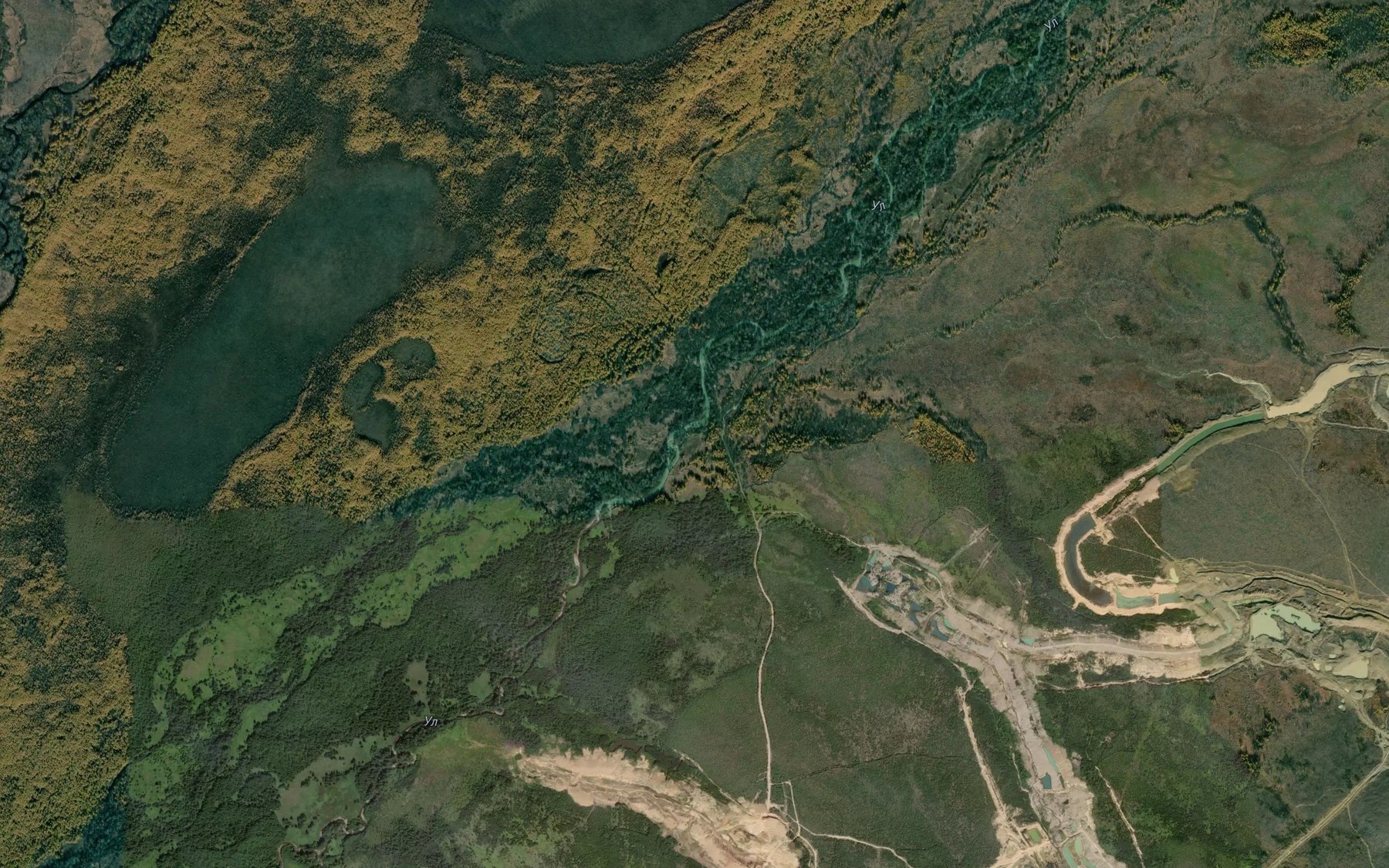 Satellite map of the Evatak