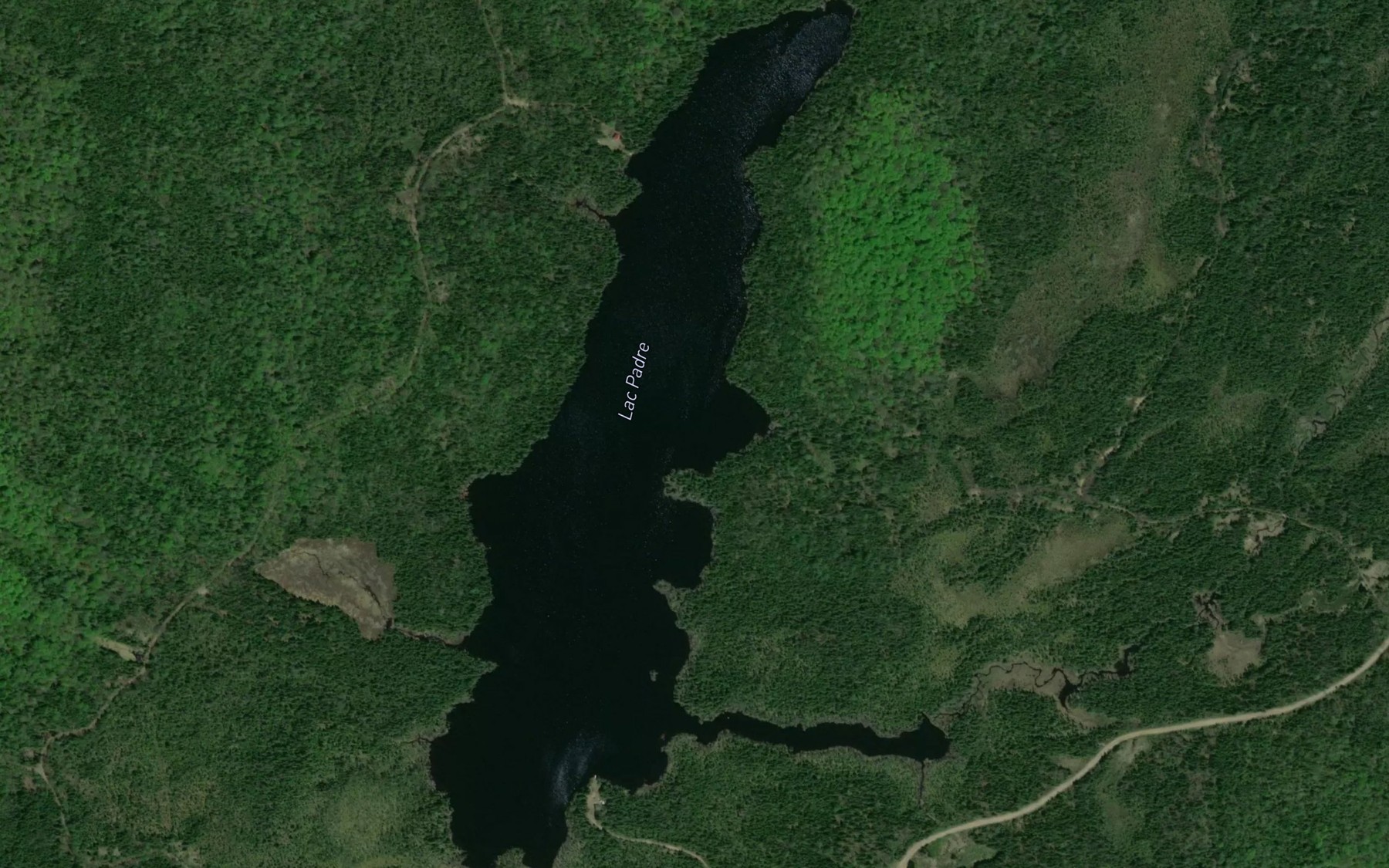 Satellite map of the Lac Padre