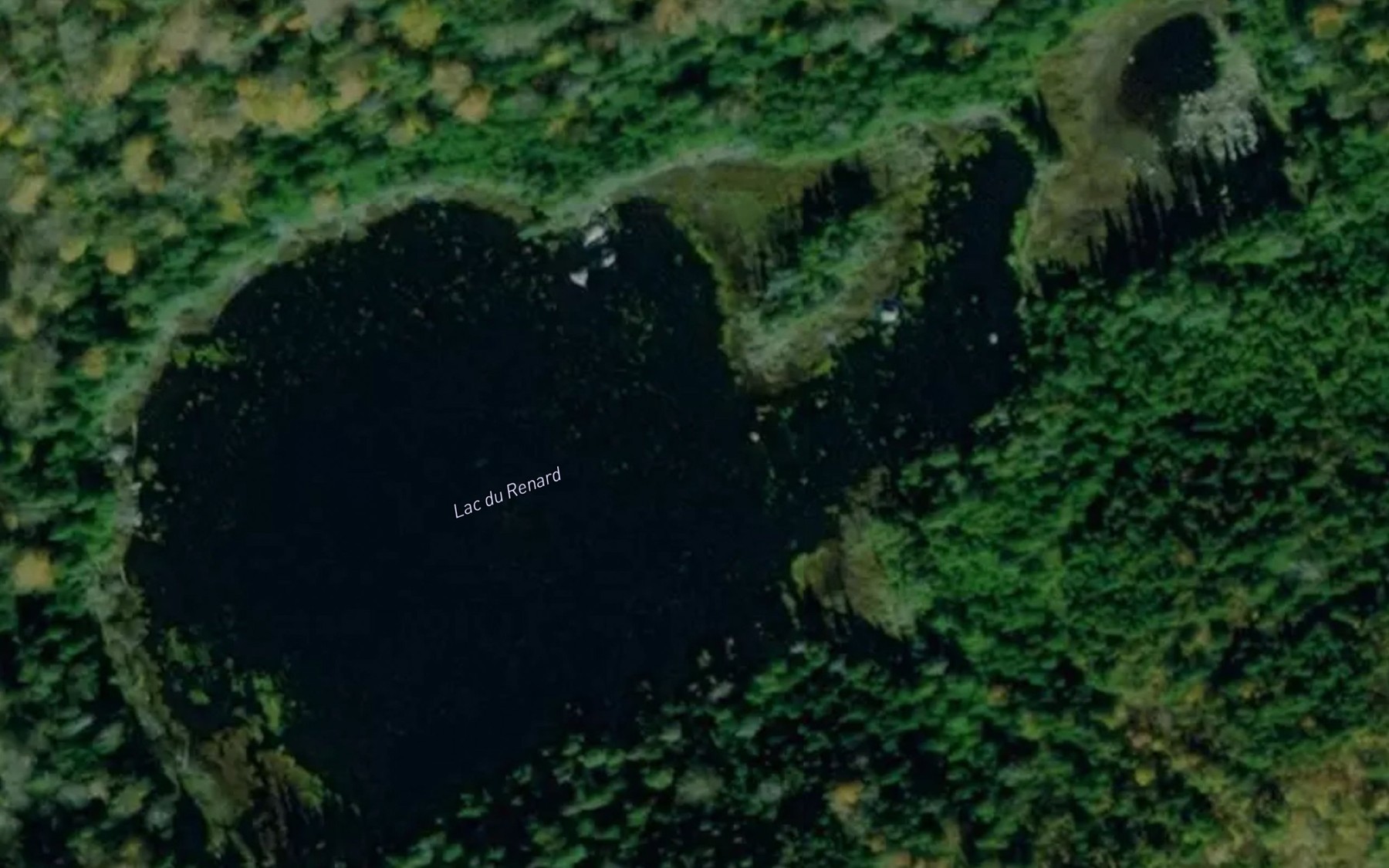 Satellite map of the Lac du Renard
