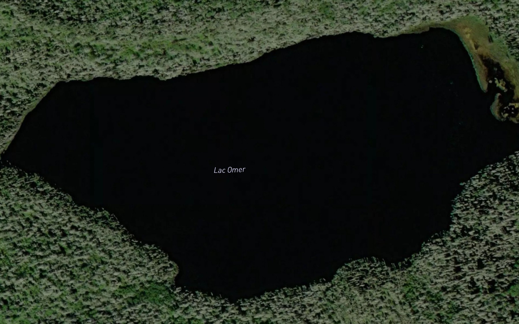 Satellite map of the Lac Omer