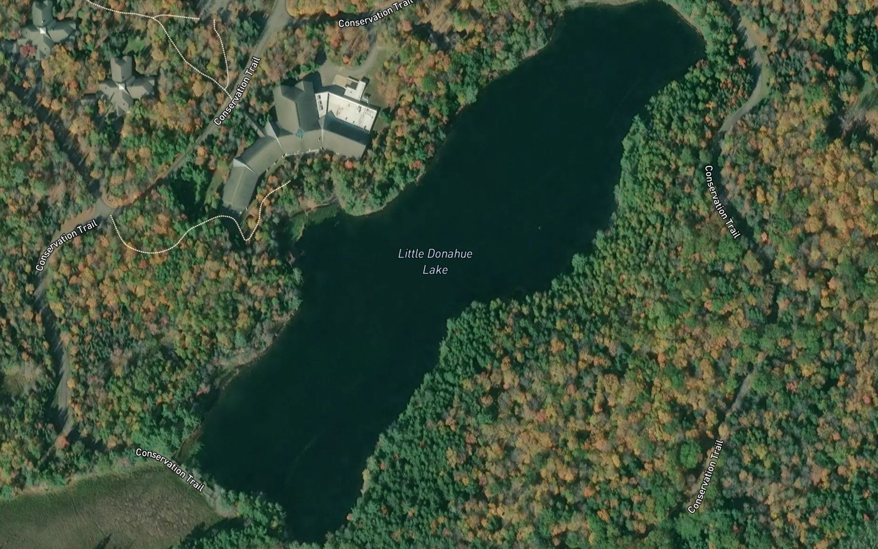 Satellite map of the Little Donahue Lake