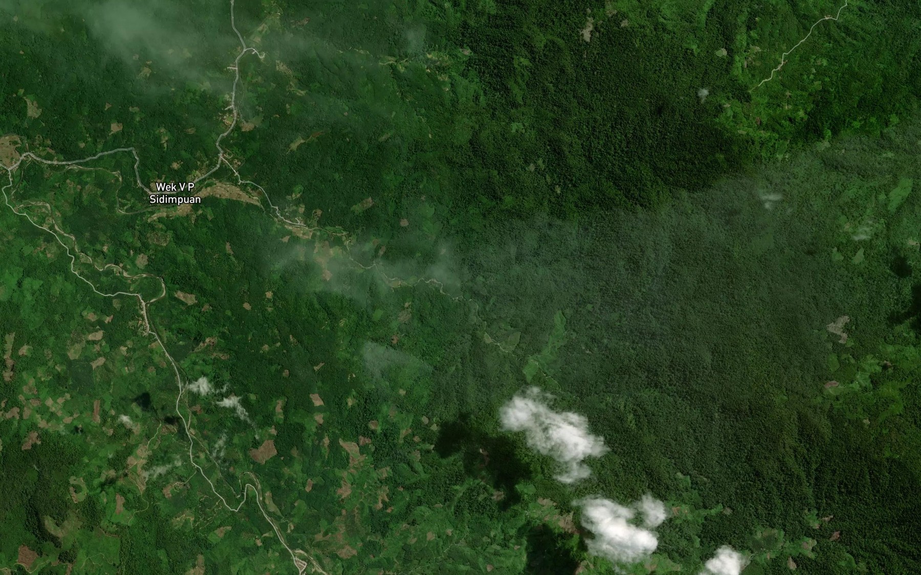 Satellite map of the Aek Si Huik-huik na Menek