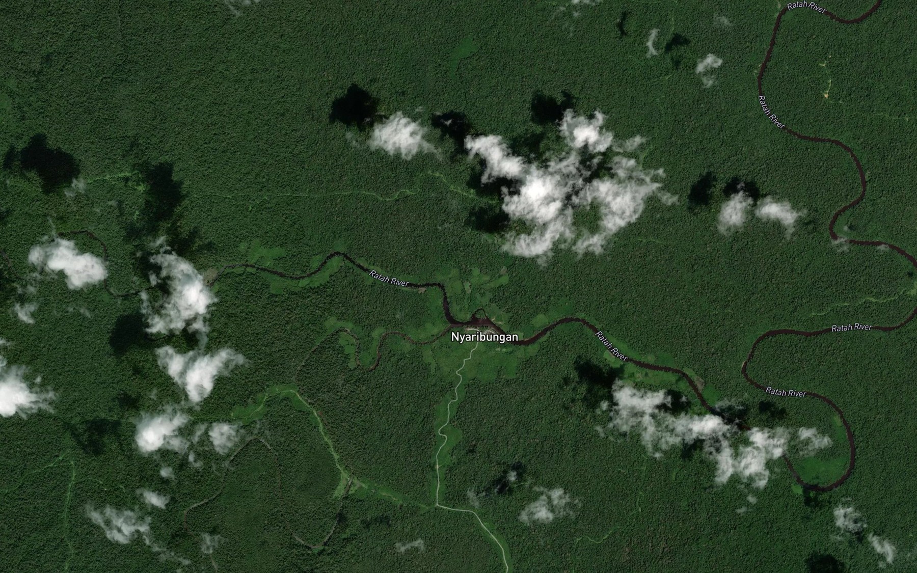 Satellite map of the Sungai Nyeribungan
