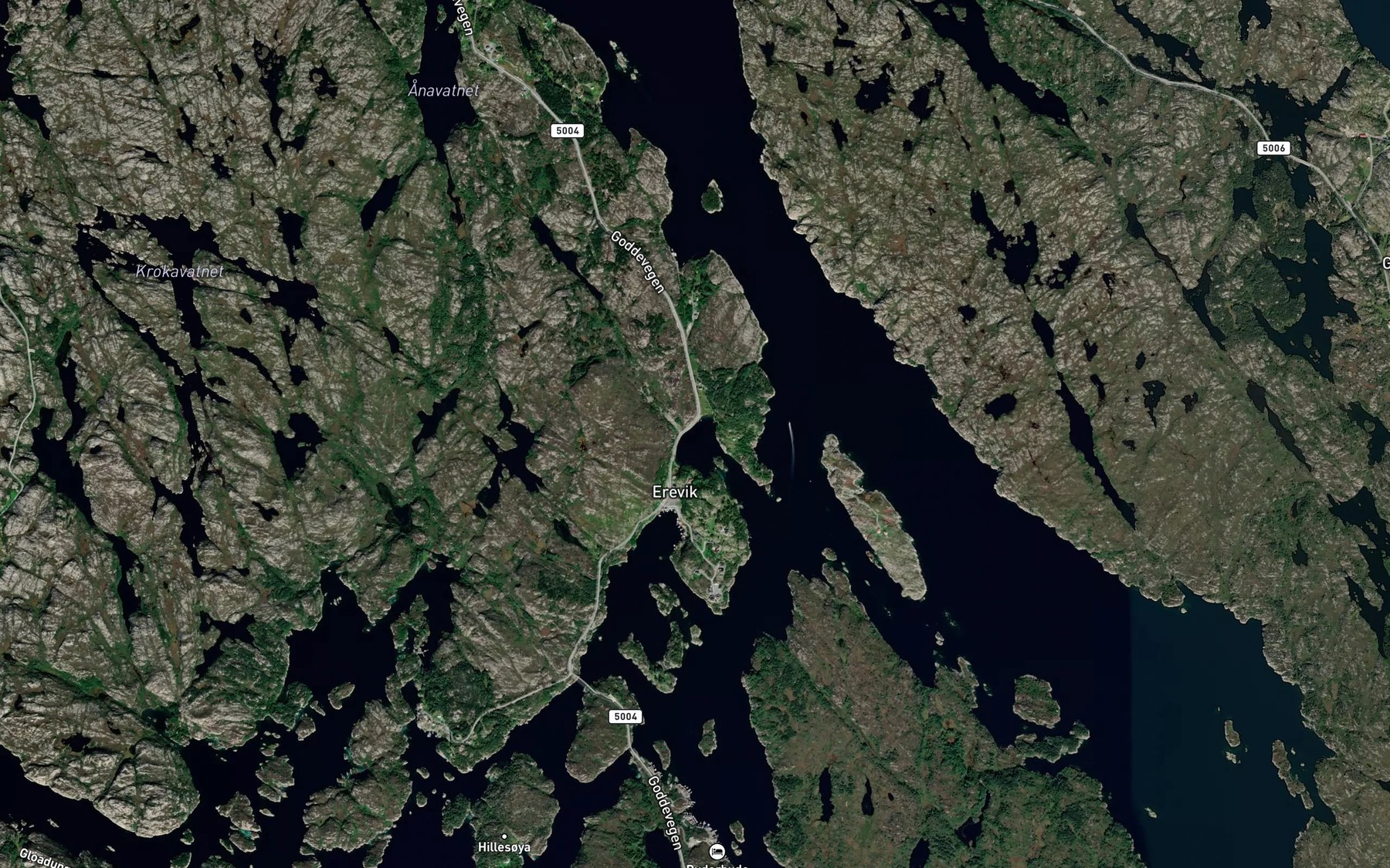 Satellite map of the Slettevika