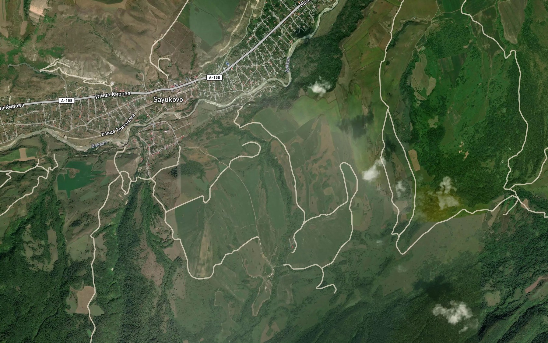 Satellite map of the Psiduzha