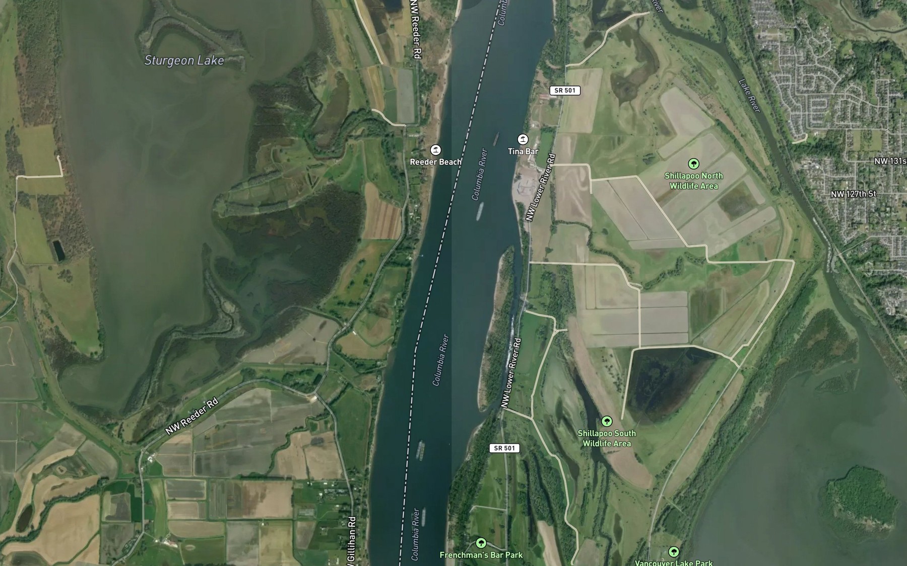 Satellite map of the Willow Lower Range