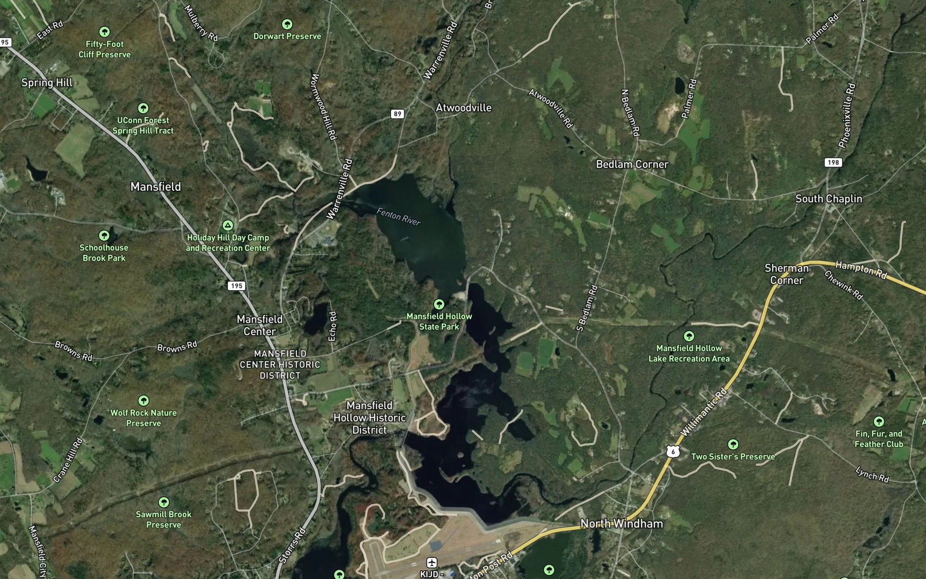 Satellite map of the Bassett Bridge