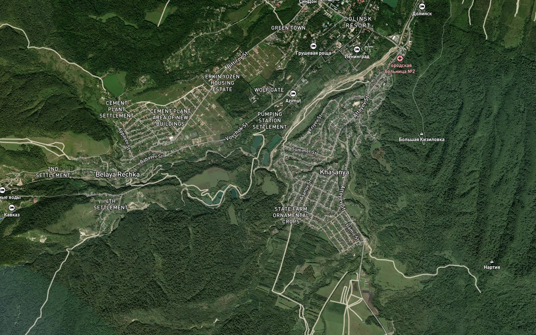 Satellite map of the Neshburka