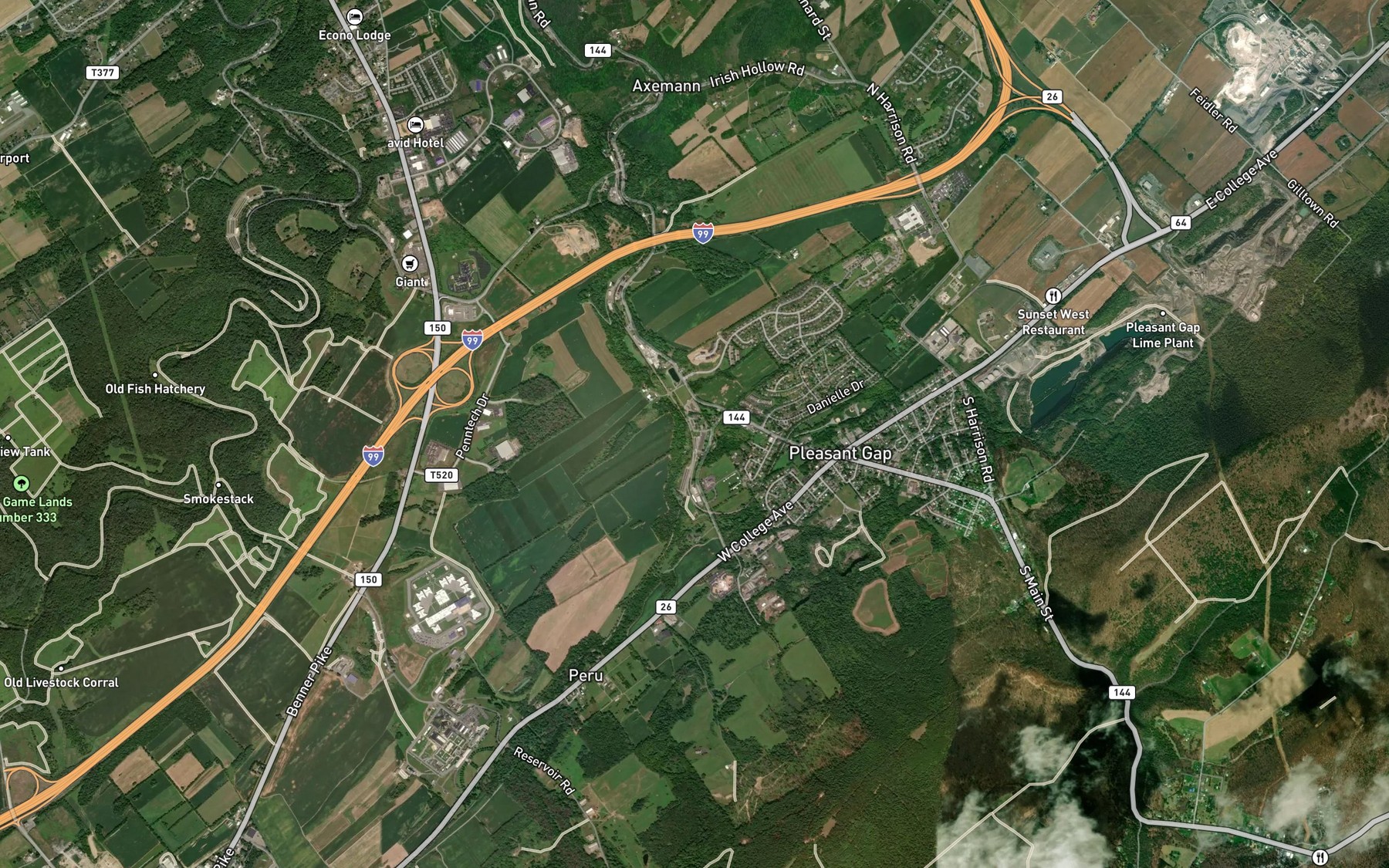 Satellite map of the Shutgart Spring