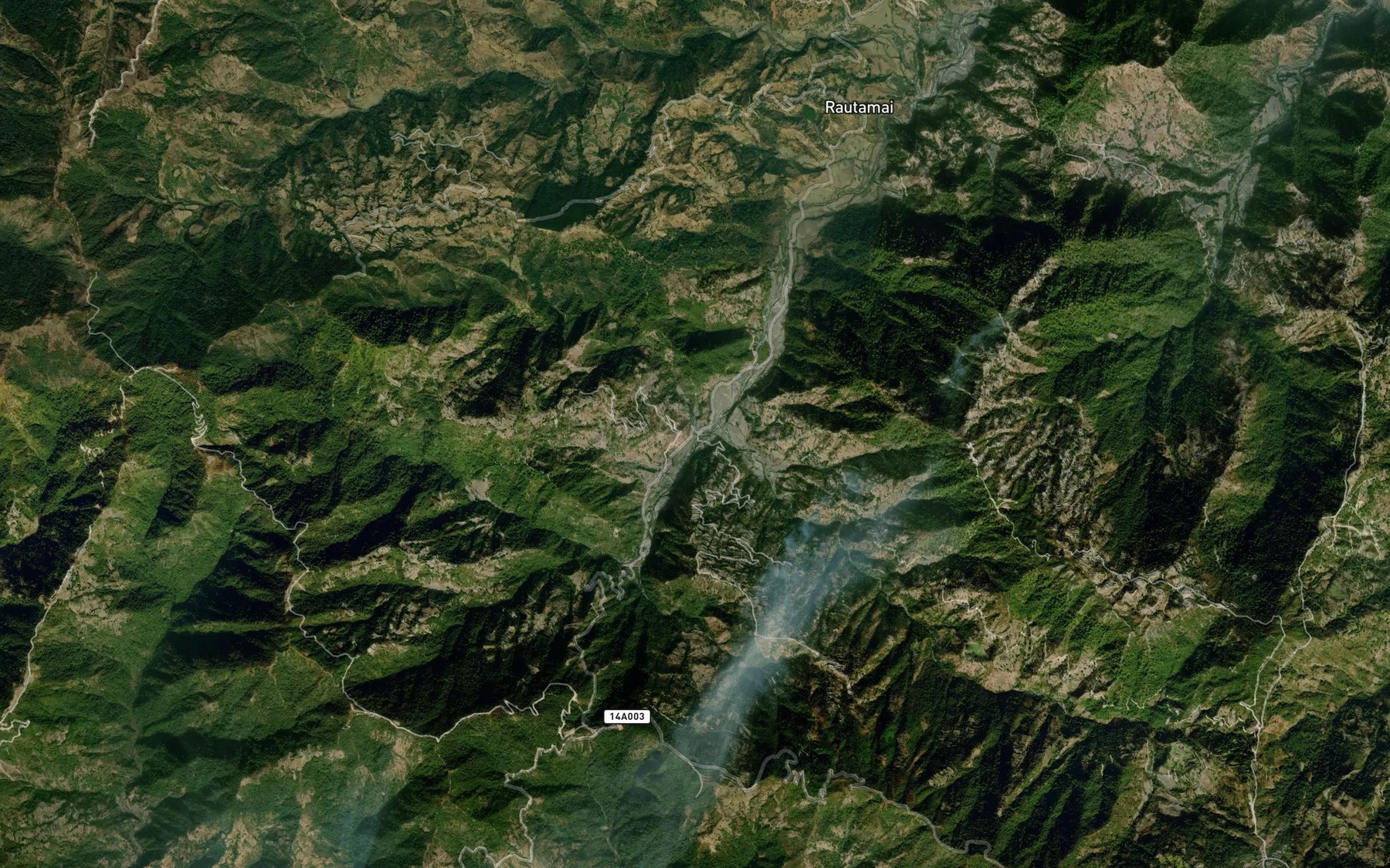 Satellite map of the Okhreni Khola