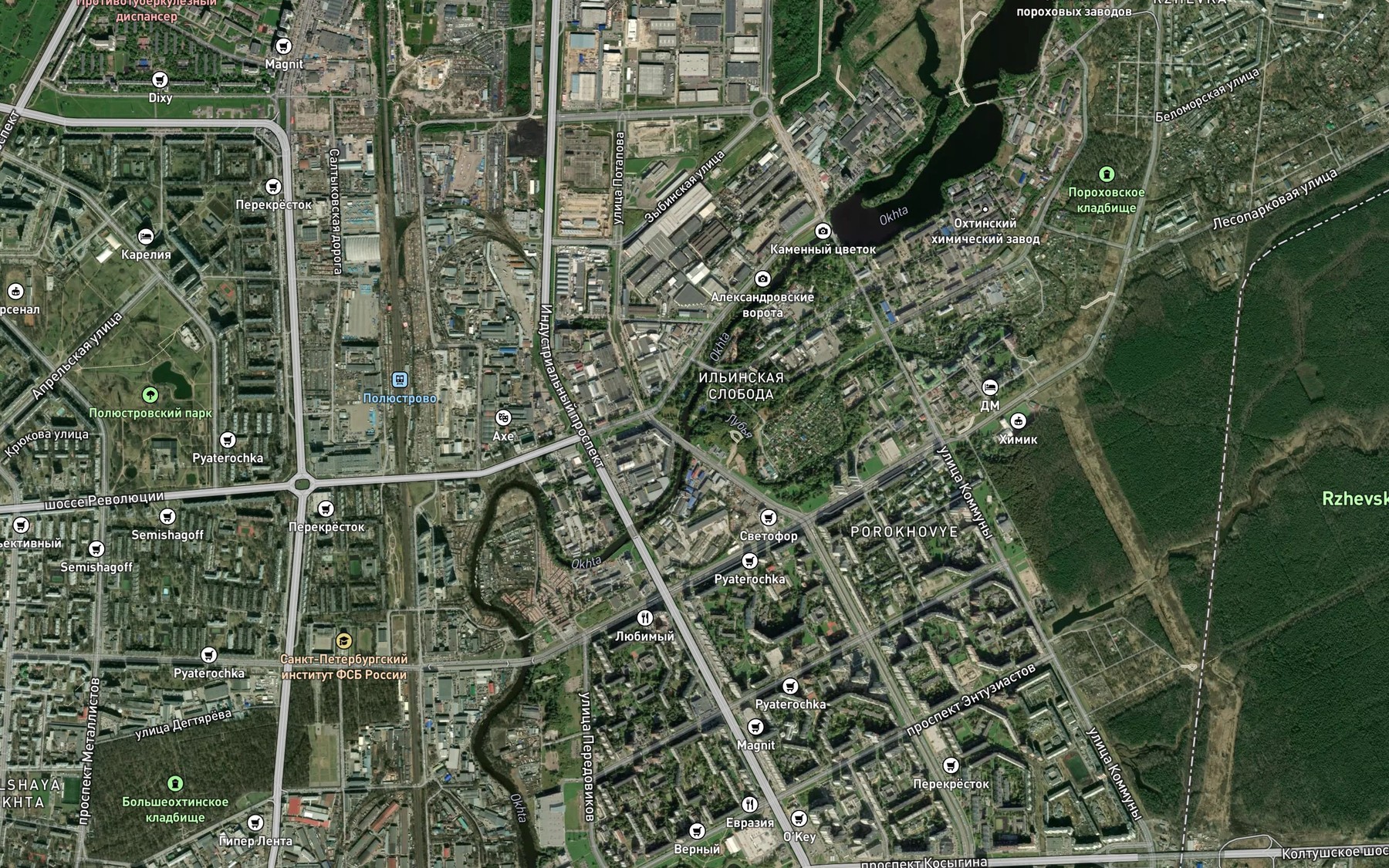 Satellite map of the Luppa