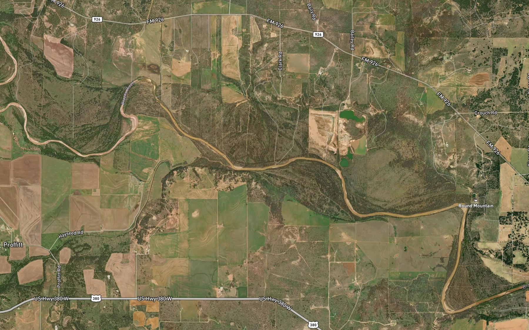 Satellite map of the California Creek