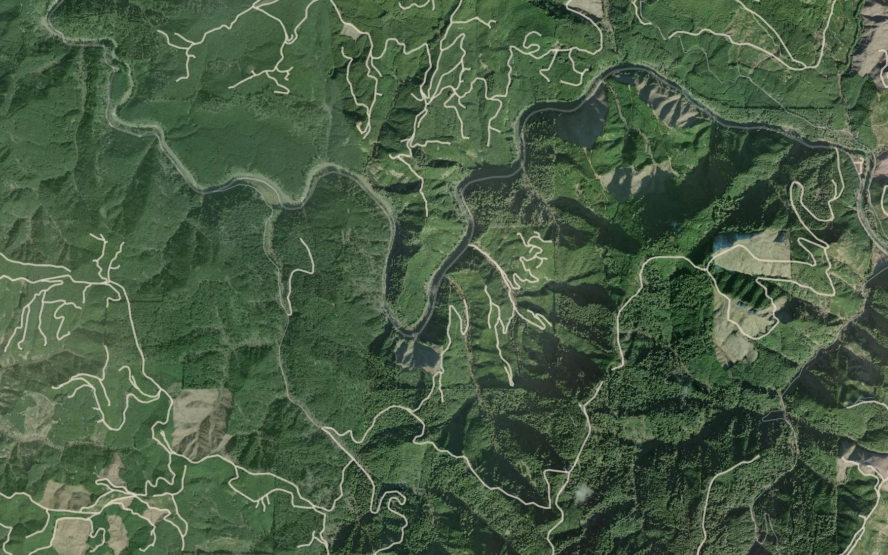 Satellite map of the Burma Creek