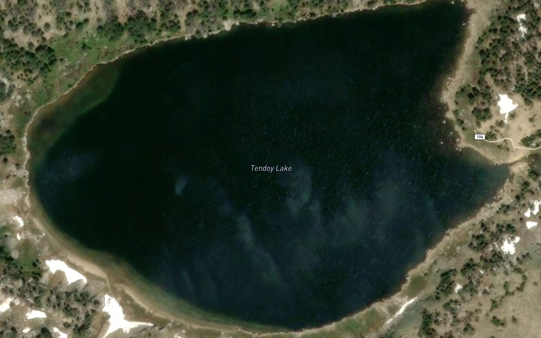 Satellite map of the Tendoy Lake